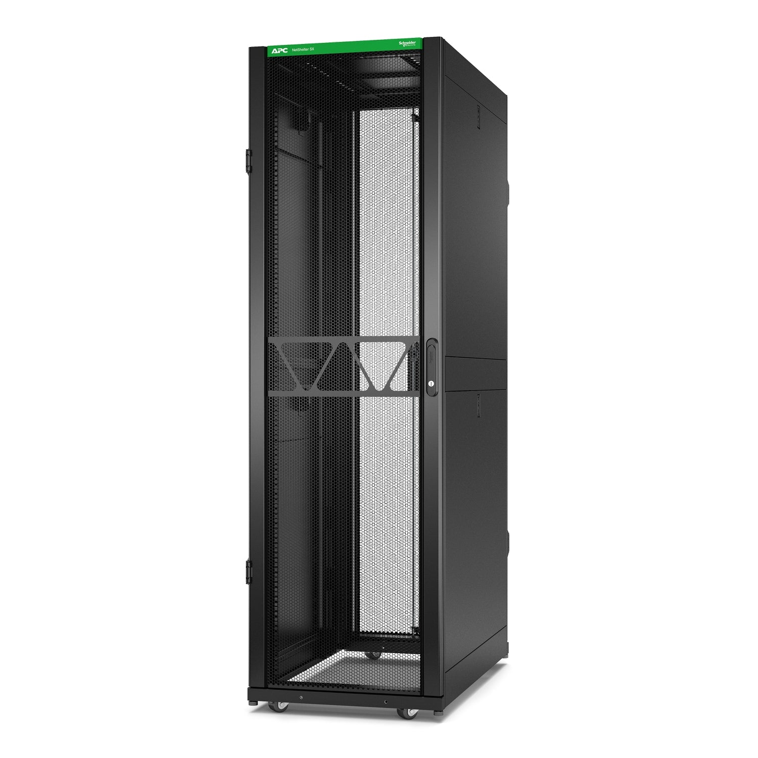 APC NetShelter SX Gen 2 - Rack armoire - H 1991 x L 600 x P 1070 mm, avec les côtés - sur le sol - noir - 42U - 19" - Conformité TAA - pour P/N: SMT1000RM1U, SMT750RM1U, SRTL10KRM4UT, SRTL5KRM2UI-HW, SRTL5KRM2UT-HW, SRTL8KRM4UT