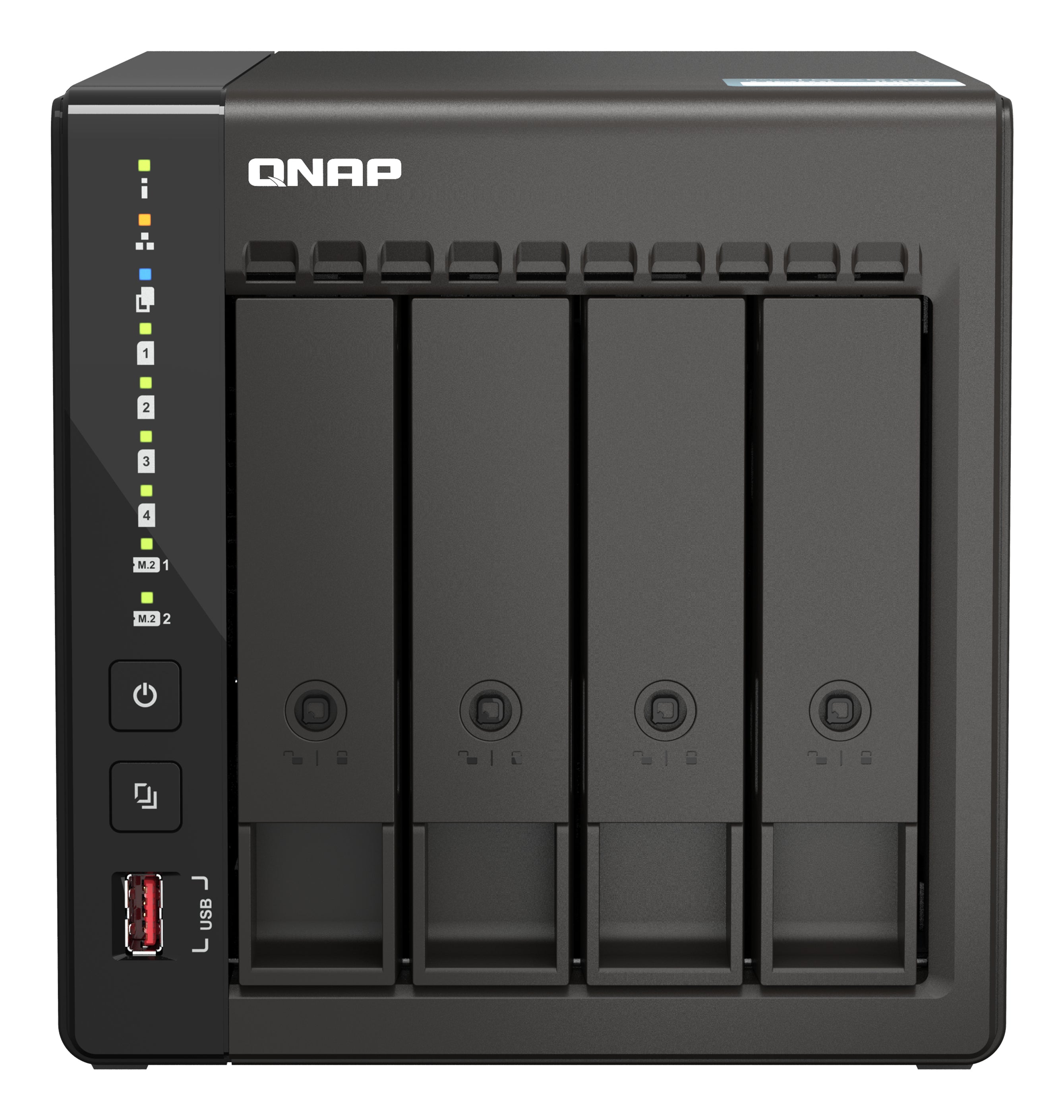 QNAP TS-453E - Serveur NAS - 4 Baies - SATA 6Gb/s - RAID 0, 1, 5, 6, 10, 50, JBOD, 60 - RAM 8 Go - 2.5 Gigabit Ethernet - iSCSI support