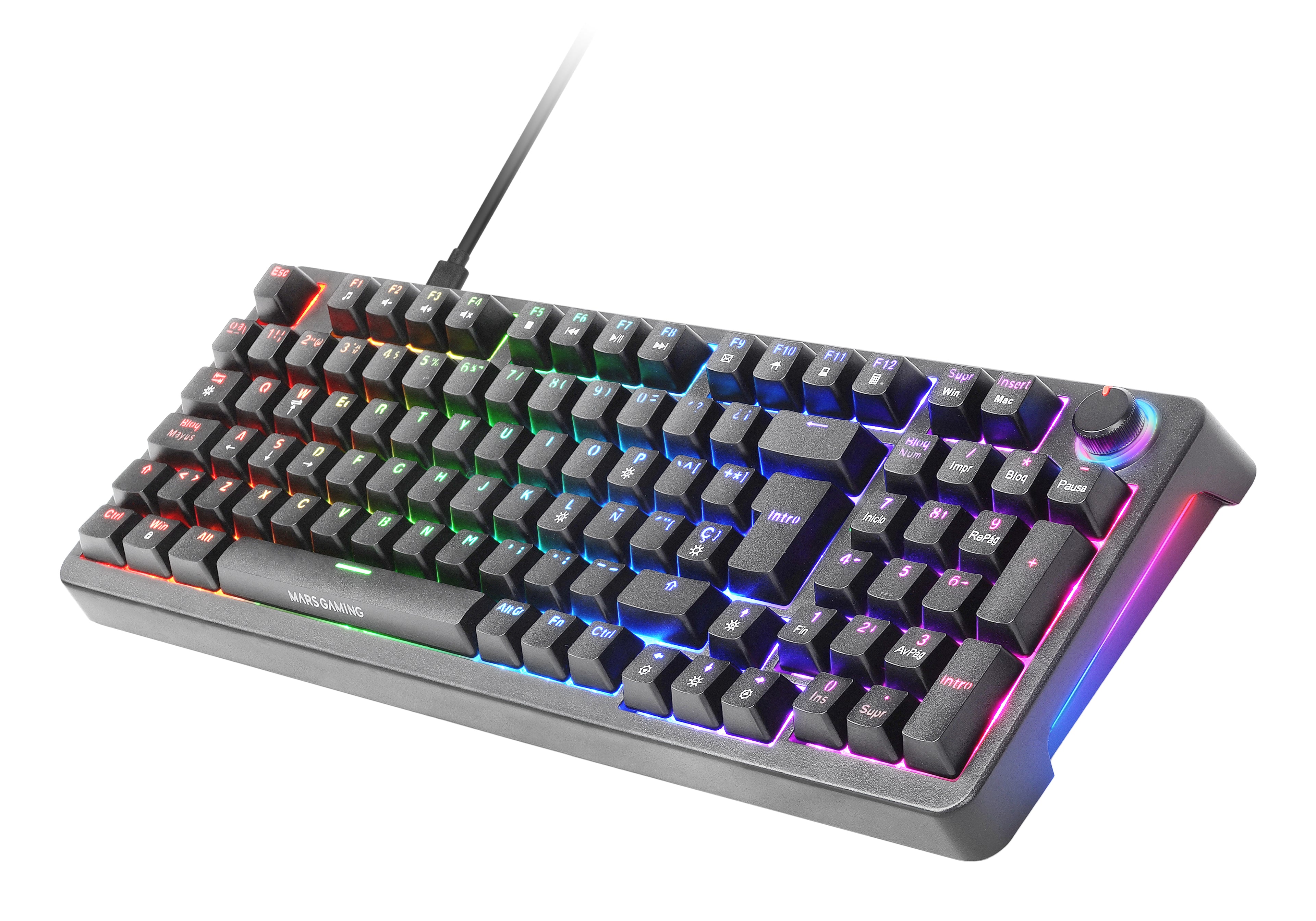 Clavier Gamer mécanique (Yellow Switch) Mars Gaming MKPro RGB (Noir)