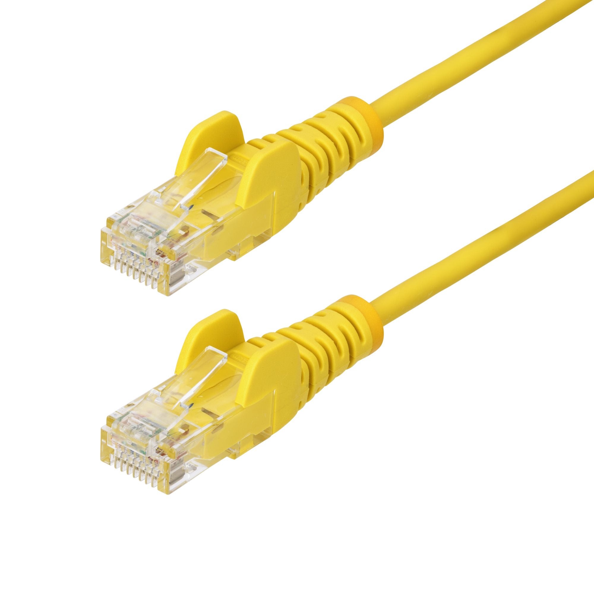 StarTech.com 1.5m Yellow Slim CAT6 Ethernet Cable, Snagless, 28AWG, LSZH - Cordon de raccordement - RJ-45 (M) pour RJ-45 (M) - 1.5 m - 3.6 mm - UTP - CAT 5/5e/6 - IEEE 802.3bt - sans halogène, sans crochet - jaune