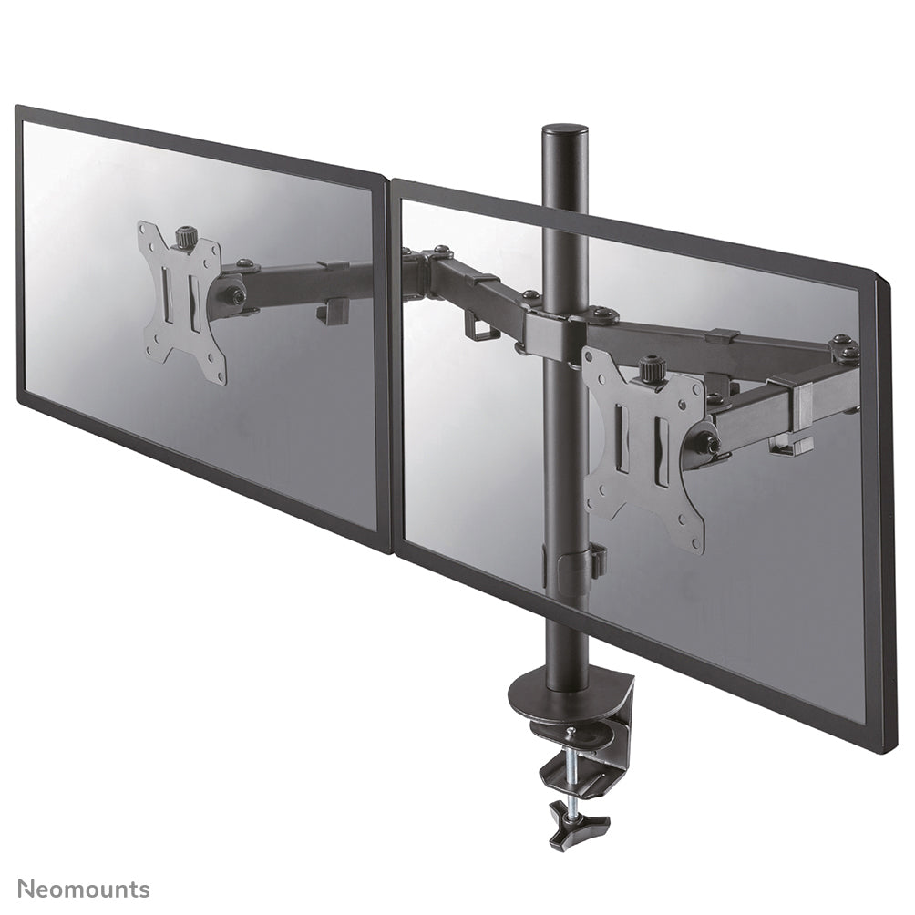 Neomounts FPMA-D550D - Kit de montage - pleine action - pour 2 écrans LCD - acier - noir - Taille d'écran : 10"-32" - pinces montables, oeillet, montrable sur bureau