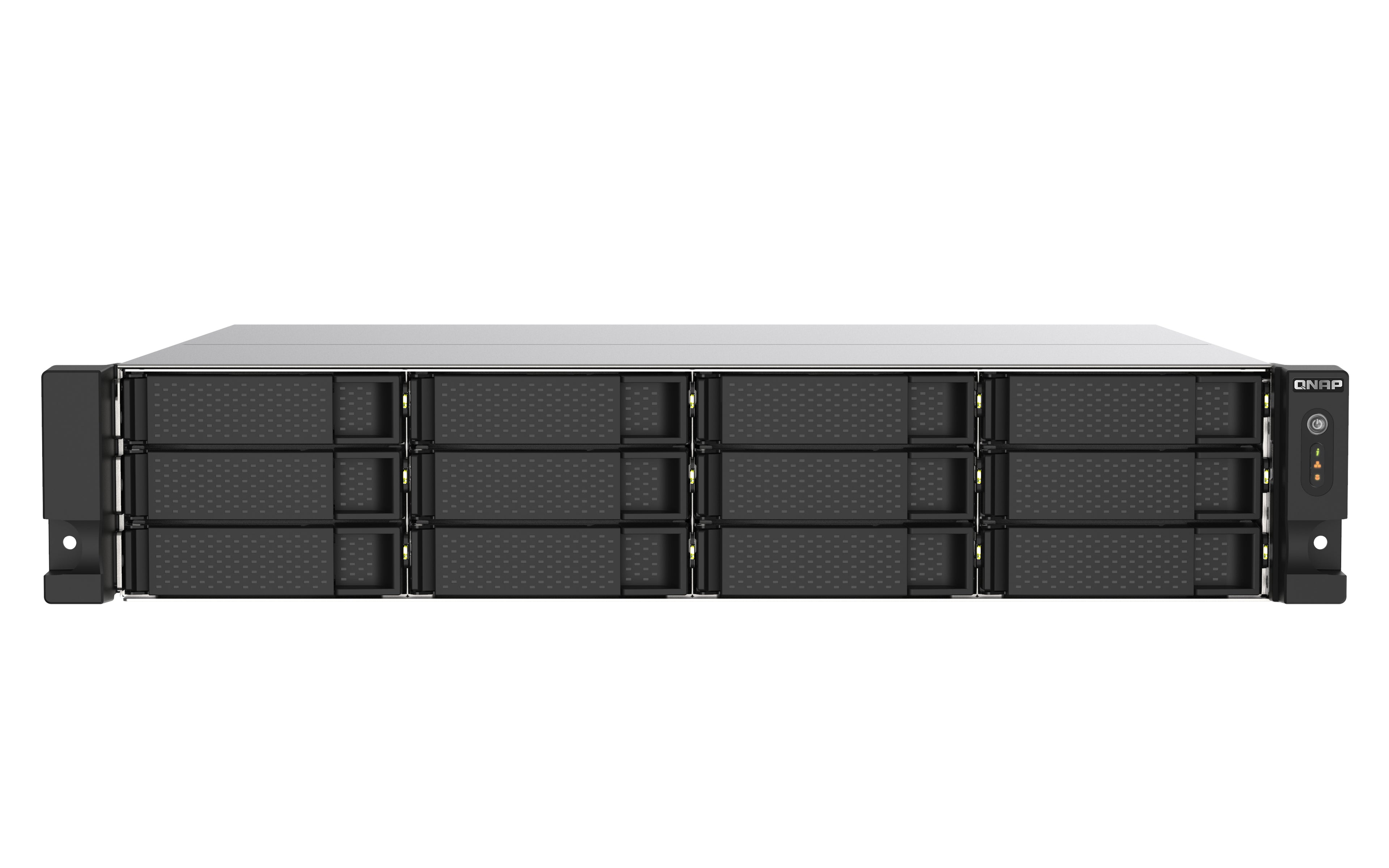 QNAP TS-1273AU-RP - Serveur NAS - 12 Baies - rack-montable - SATA 6Gb/s - RAID 0, 1, 5, 6, 10, JBOD, disque de réserve 5, 6 disques de secours, disque de réserve 10 - RAM 8 Go - Gigabit Ethernet / 2.5 Gigabit Ethernet - iSCSI support - 2U
