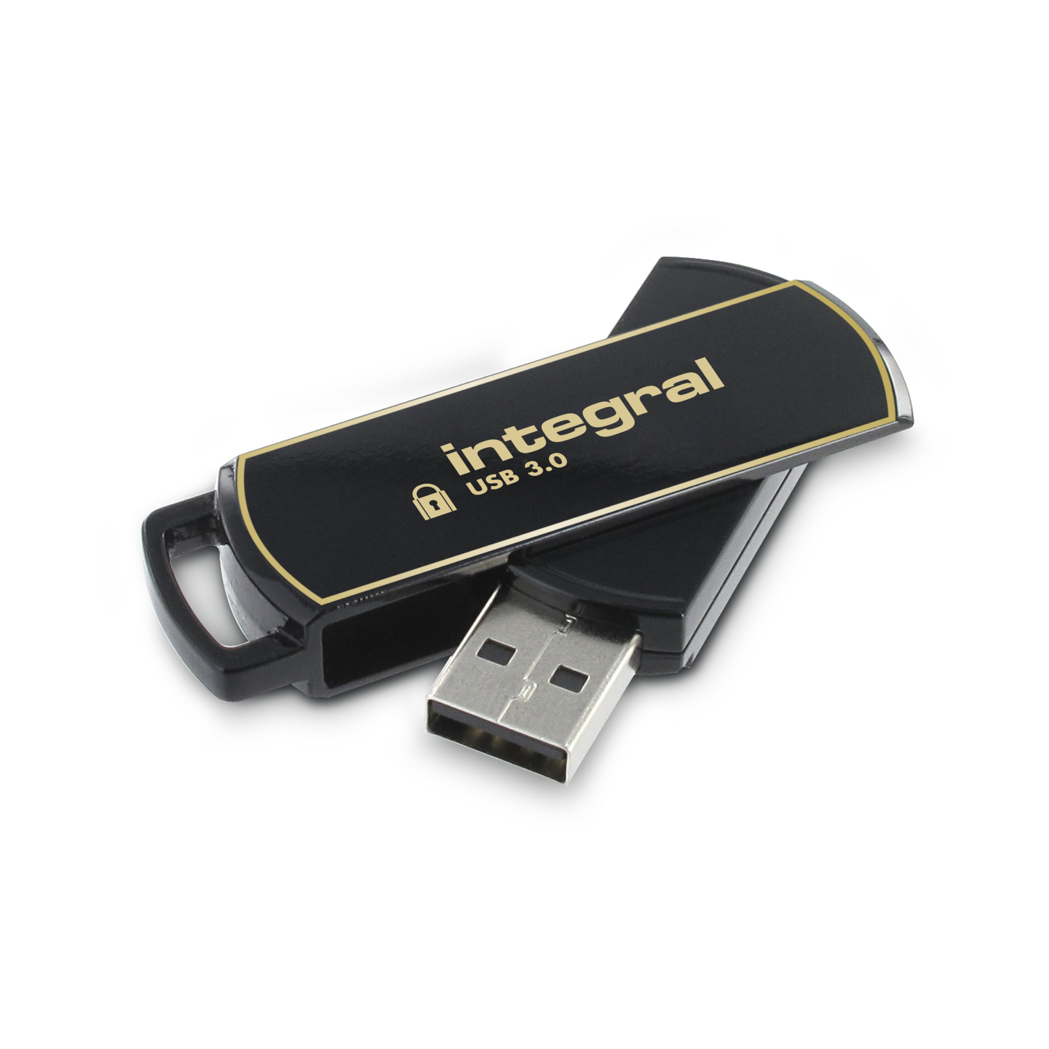 Integral Secure 360 - Clé USB - 64 Go - USB 3.0 - Noir élégant