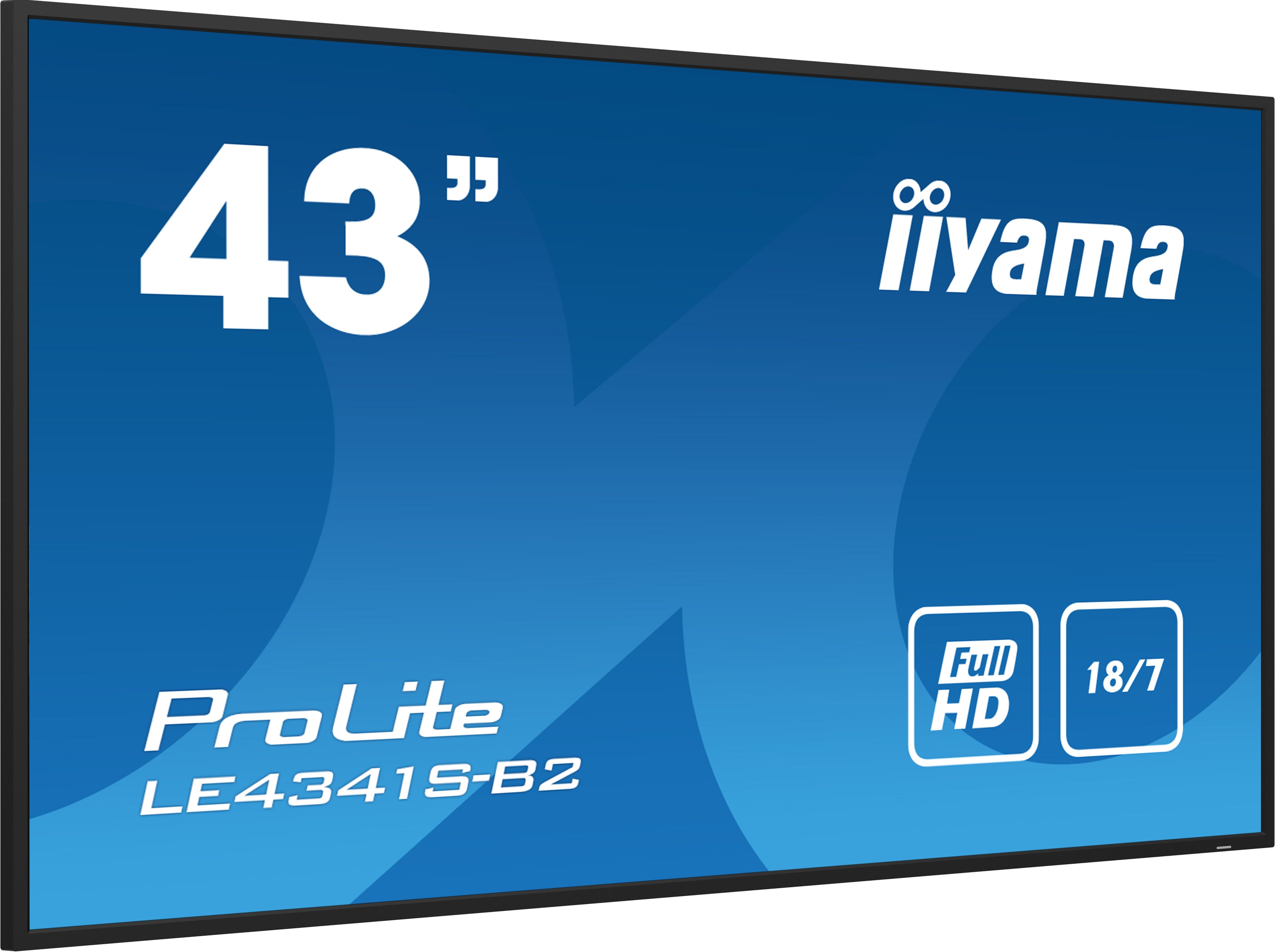 iiyama ProLite LE4341S-B2 - Classe de diagonale 43" (42.5" visualisable) écran LCD rétro-éclairé par LED - signalisation numérique - 1080p 1920 x 1080 - Collerette noire avec finition brillant