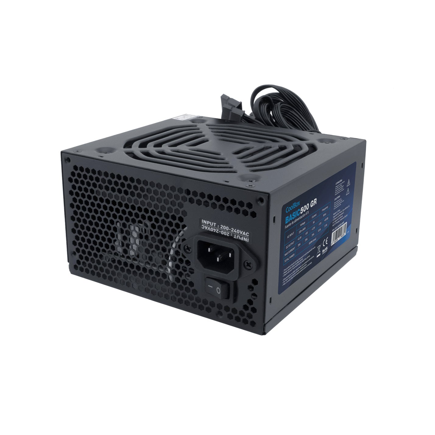 Bloc d’Alimentation CoolBox COO-FA500B-BKB ATX 500 W RoHS CE