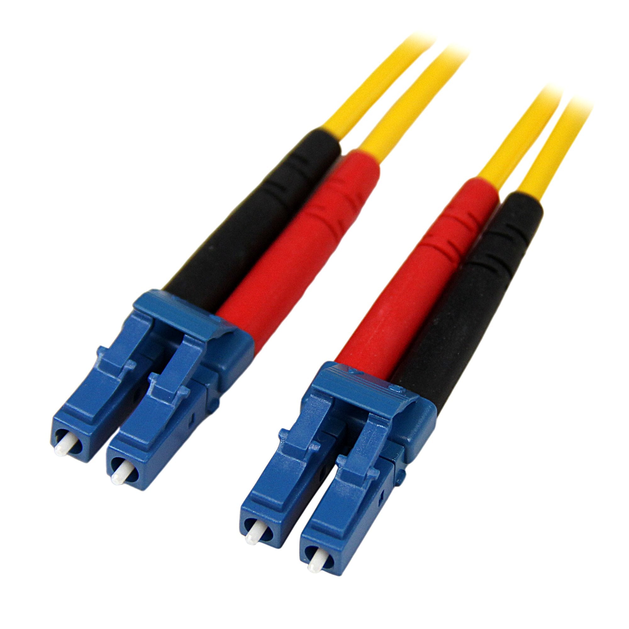 StarTech.com Câble Réseau Fibre Optique LC / LC Duplex Monomode 9/125 1 m - Cordon de raccordement - mode unique LC (M) pour mode unique LC (M) - 1 m - 1 m - fibre optique - duplex - 9 / 125 micromètres - OS1 - moulé - jaune - pour P/N: SFP100BBXDST, SFP1