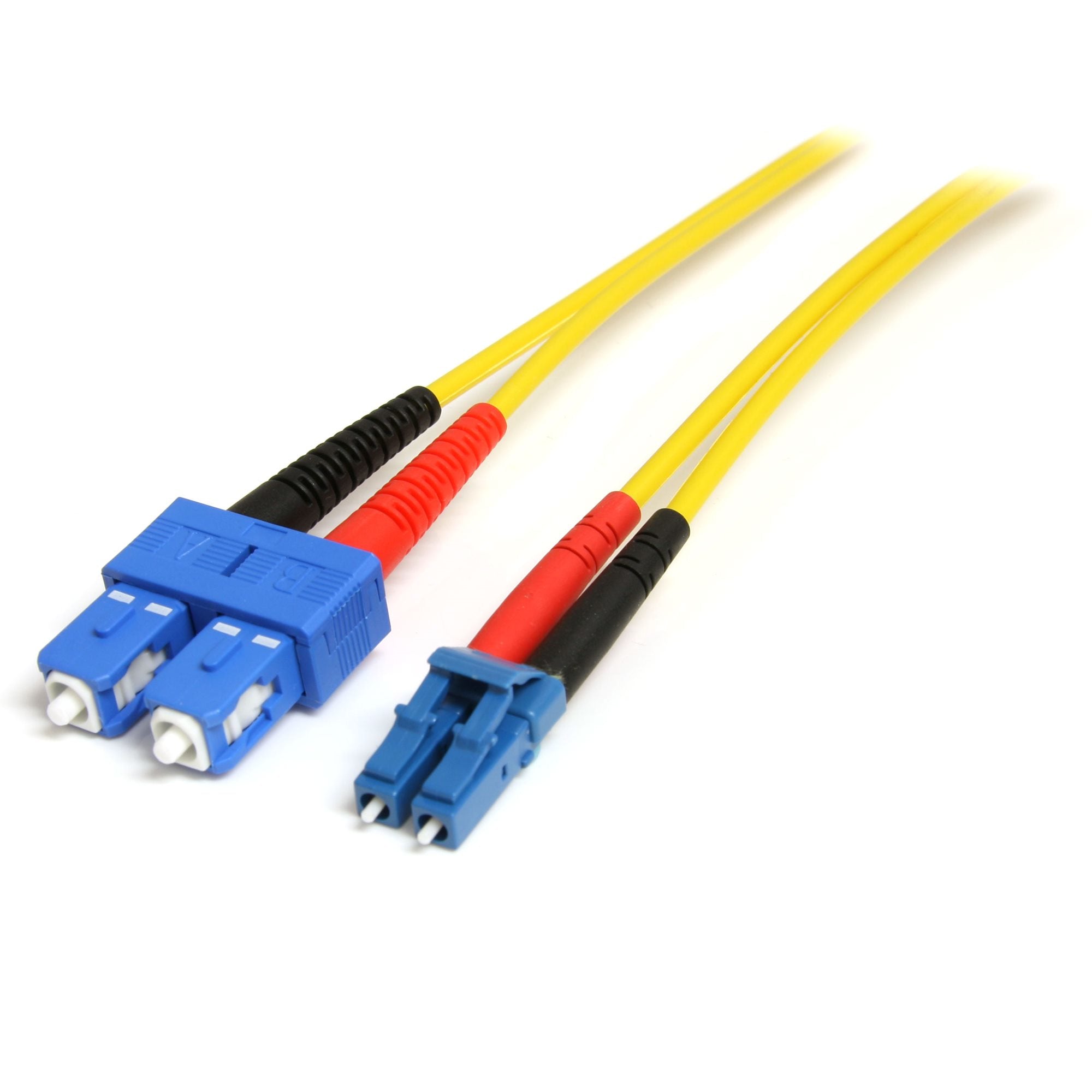 StarTech.com Câble Réseau Fibre Optique LC / SC Duplex Monomode 9/125 4 m - Cordon de raccordement - mode unique SC (M) pour mode unique LC (M) - 4 m - 4 m - fibre optique - duplex - 9 / 125 micromètres - OS1 - moulé - jaune