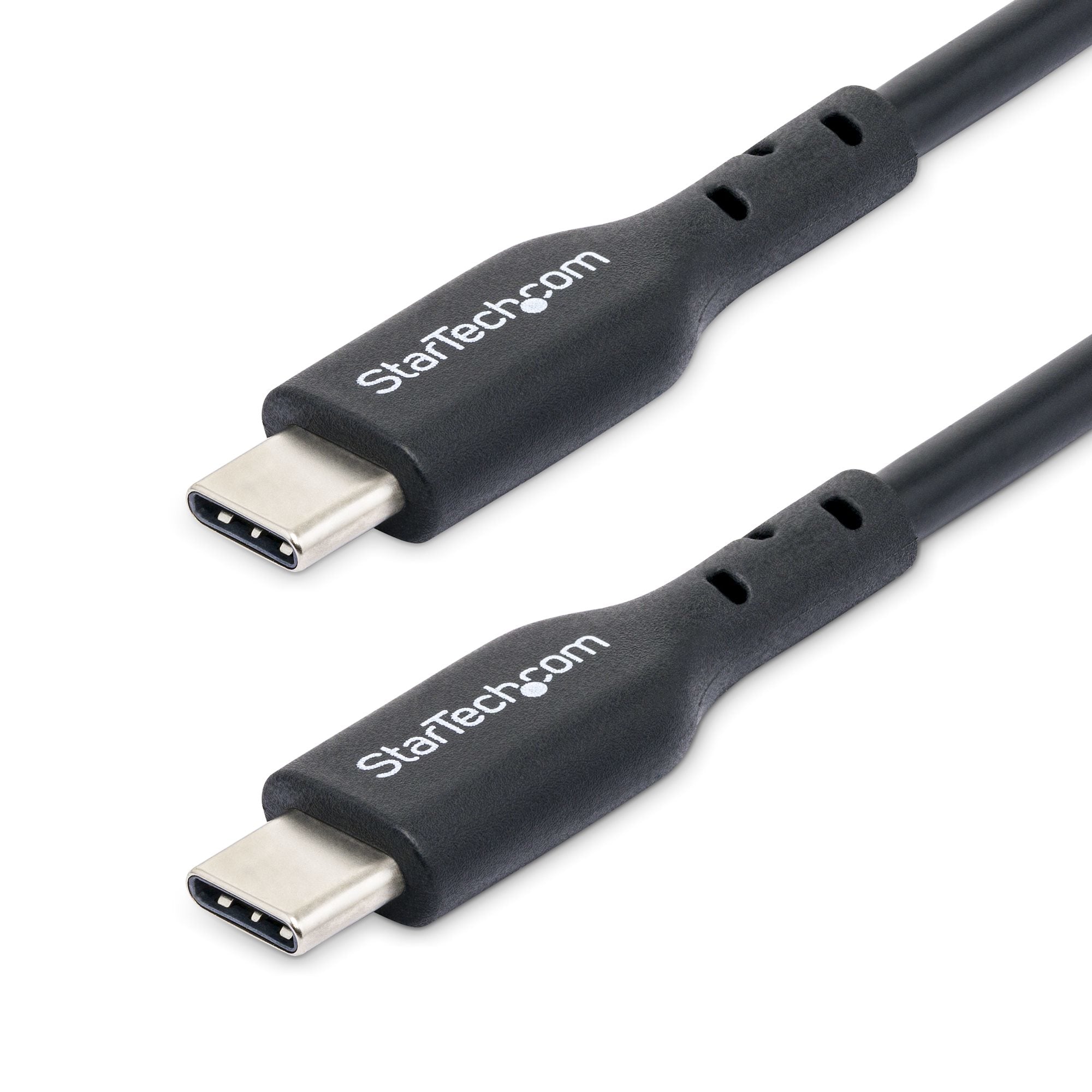 StarTech.com Chargeur USB-C de 2m, Câble USB-C, Cordon USB-C, 60W 3A PD - Câble USB - 24 pin USB-C (M) pour 24 pin USB-C (M) - USB 2.0 - 5 / 9 / 12 / 15 / 20 V - 3 A - 2 m - USB Power Delivery (60W) - noir