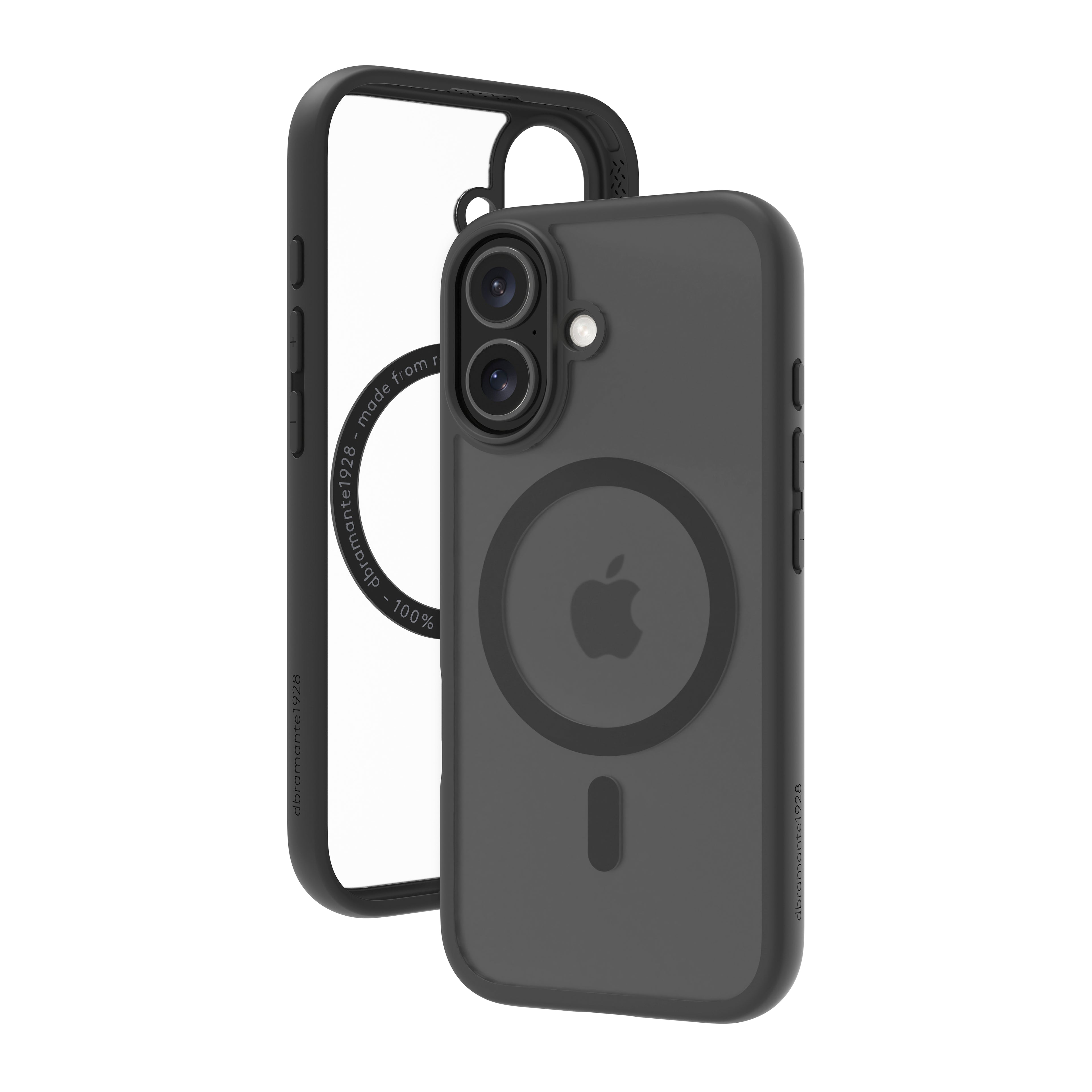 dbramante1928 Grenen - Coque de protection pour téléphone portable - compatibilité avec MagSafe - plastique - noir, transparent