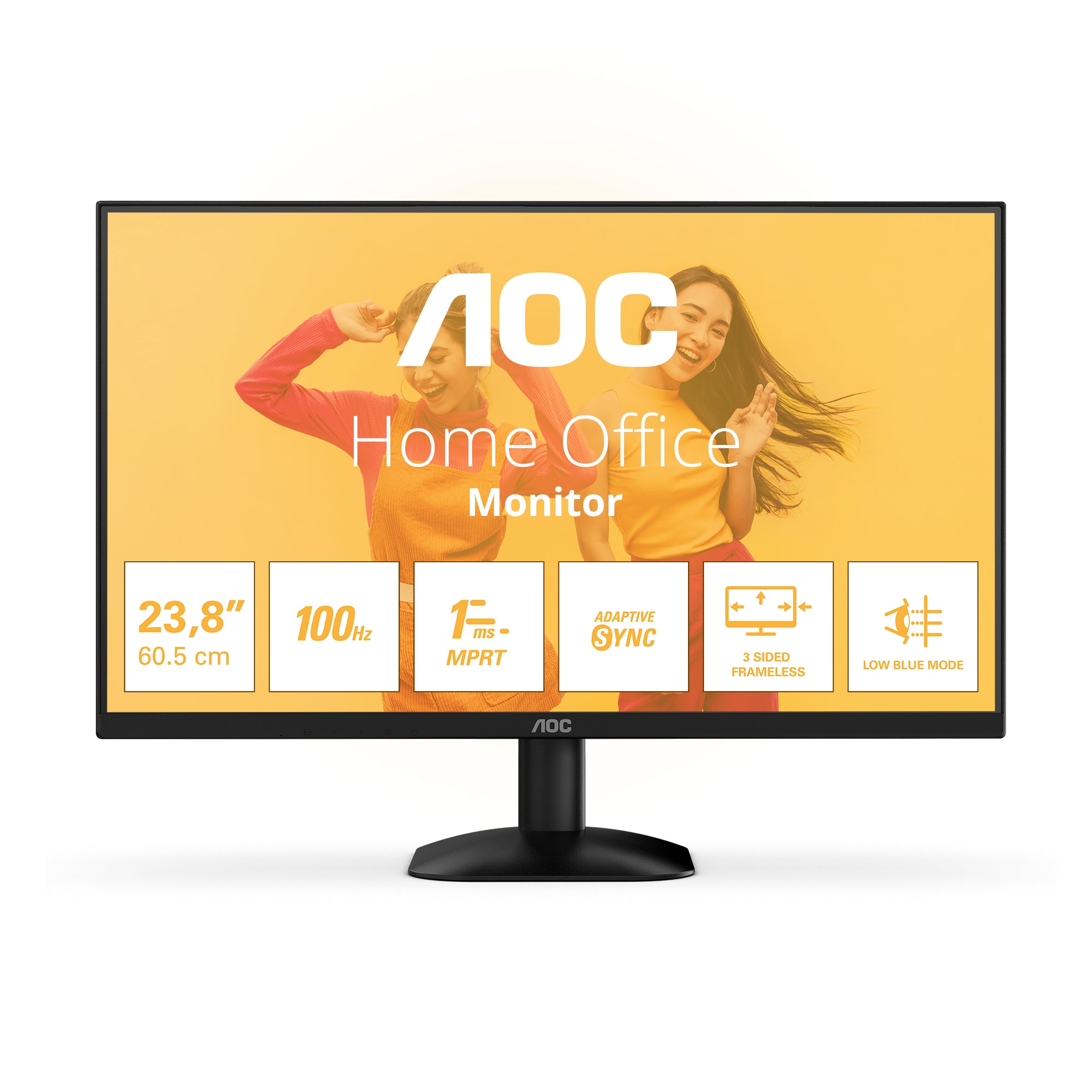 AOC 24B35HM2 - Écran LED - 24" (23.8" visualisable) - 1920 x 1080 Full HD (1080p) @ 120 Hz - VA - 300 cd/m² - 4000:1 - 1 ms - HDMI, VGA - noir