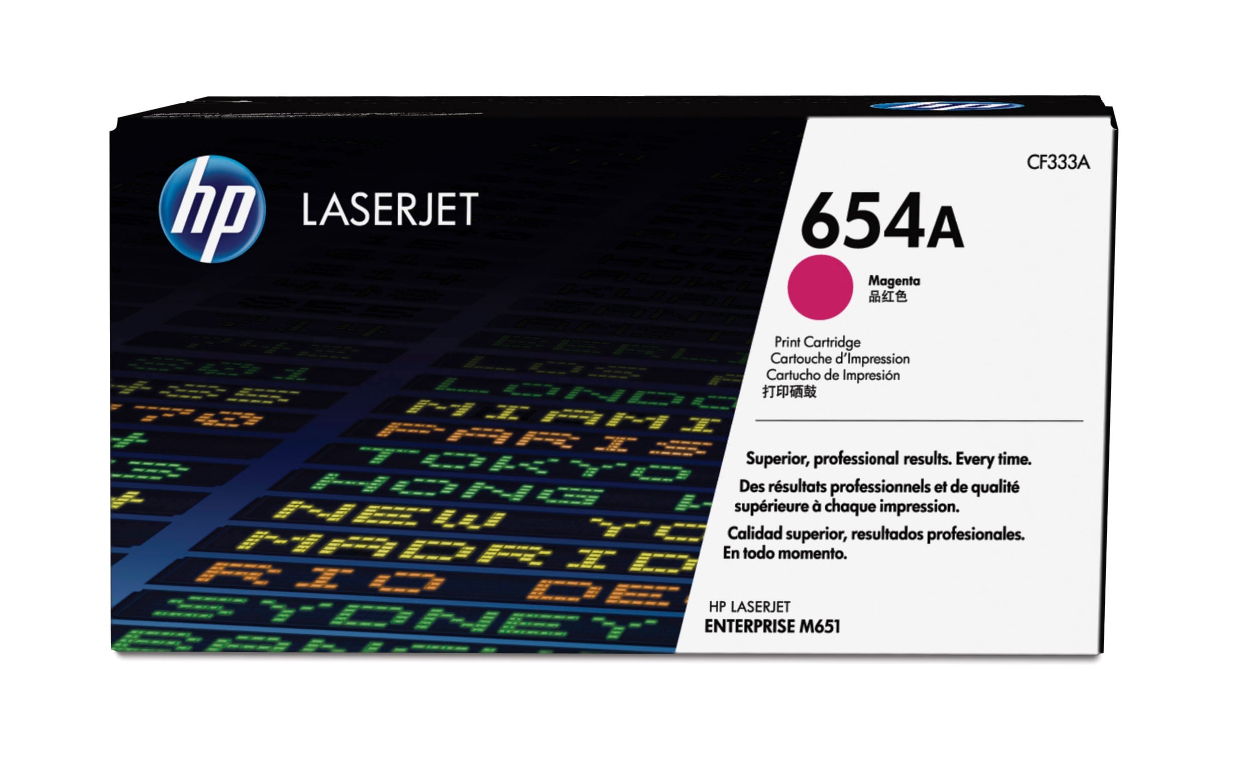 Toner original HP 654A Magenta
