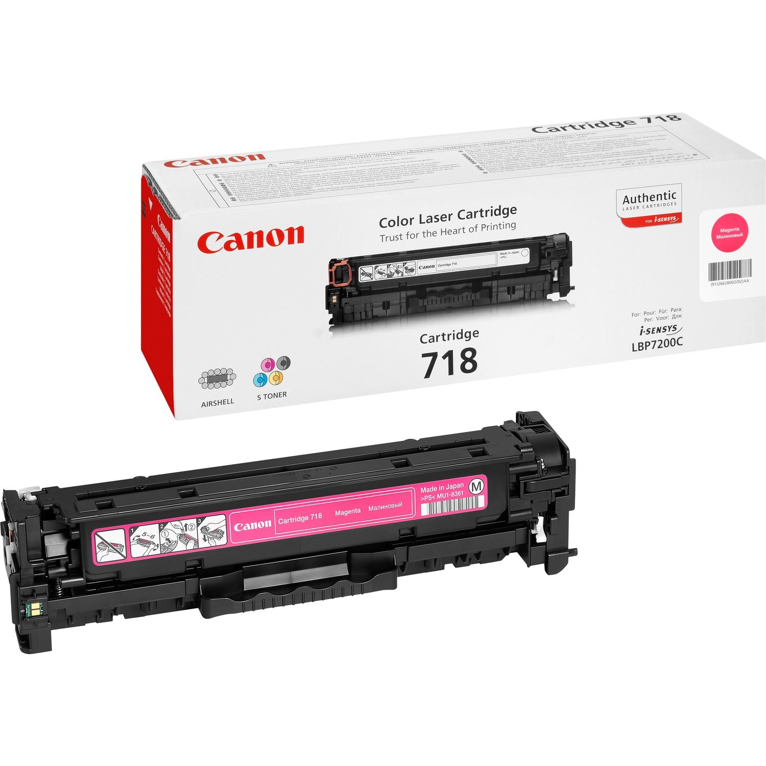 Canon 718 Magenta - Magenta - original - cartouche de toner - pour imageCLASS LBP7200, i-SENSYS MF8330, MF8350, Laser Shot LBP-7200, Satera MF8330, MF8350