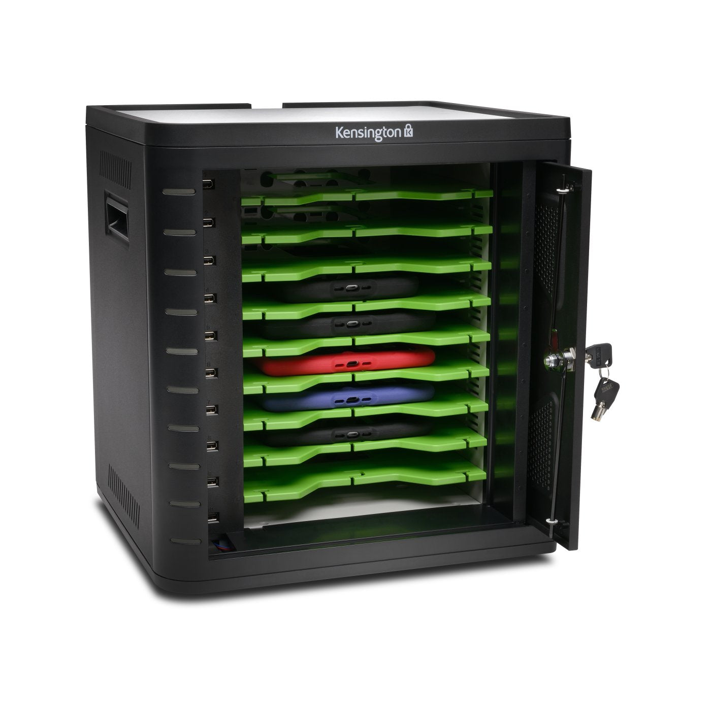 Meuble de rangement pour 10 tablettes universelles - noir - peut acceuillir les Ipad Galaxy Tab et autres tablettes sous IOS Et Android.