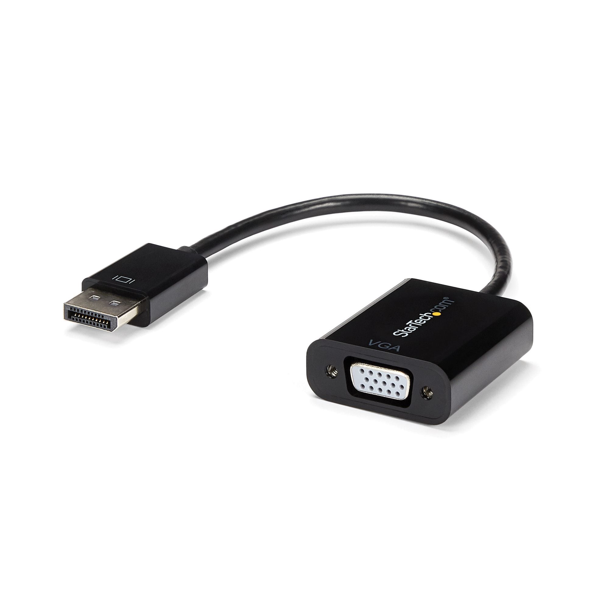 StarTech.com Adaptateur d'affichage DisplayPort vers VGA - 1080p 1920x1200 - Convertisseur vidéo HD actif DP vers VGA (mâle vers femelle) pour ordinateur portable/PC/moniteur (DP2VGA3) - Carte d'écran - DisplayPort (M) pour HD-15 (VGA) (F) - 10 cm - actif