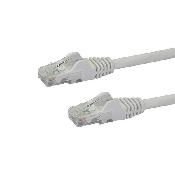 StarTech.com Câble réseau Cat6 Gigabit UTP sans crochet de 1m - Cordon Ethernet RJ45 anti-accroc - Câble patch Mâle / Mâle - Blanc - Cordon de raccordement - RJ-45 (M) pour RJ-45 (M) - 1 m - UTP - CAT 6 - sans crochet - blanc