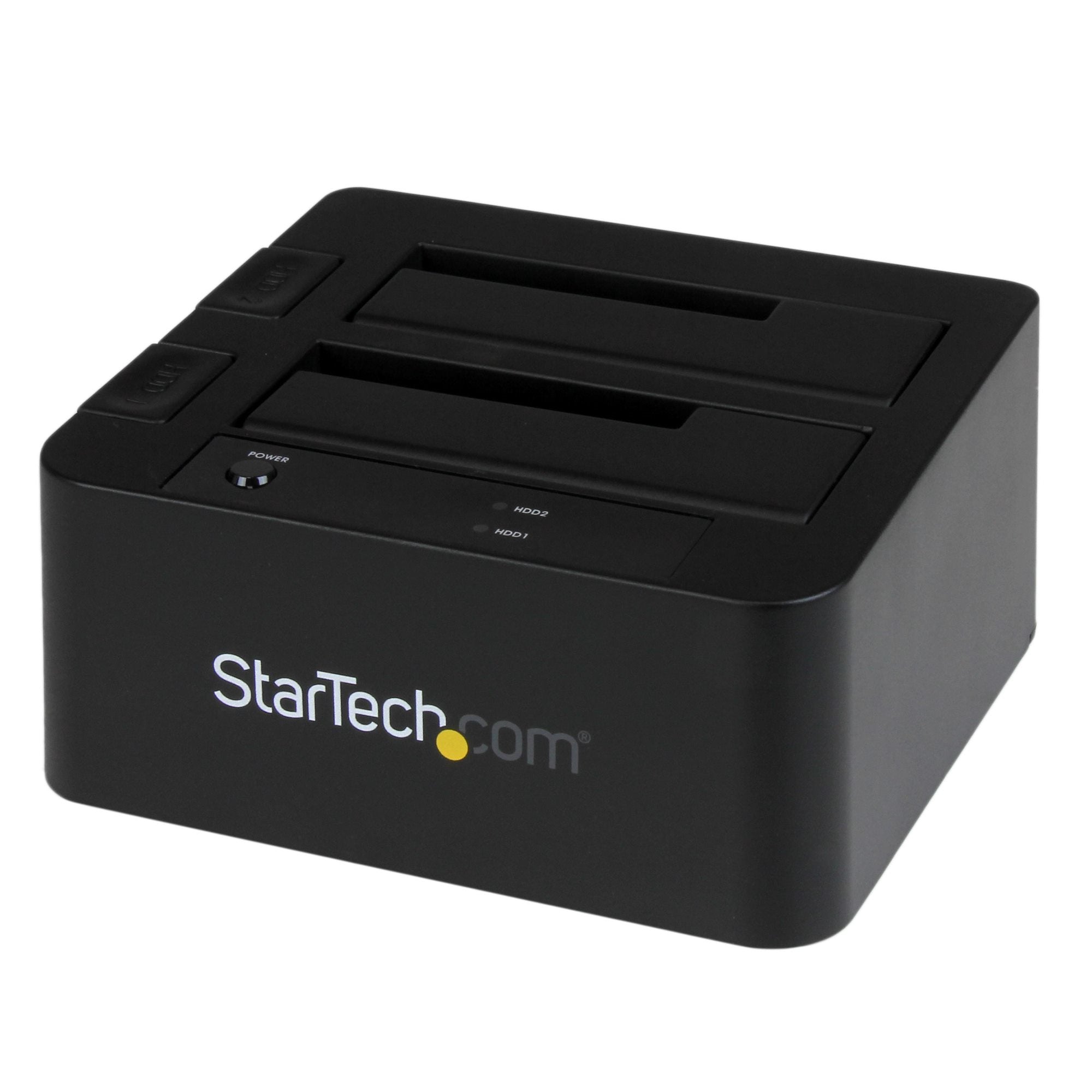 StarTech.com Dock pour Disque Dur 2 baies USB 3.0, eSATA à SATA 2,5/3,5" - Contrôleur de stockage - 2.5", 3.5" - SATA 6Gb/s - eSATA 6Gb/s, USB 3.0 - noir - pour P/N: SVA12M5NA
