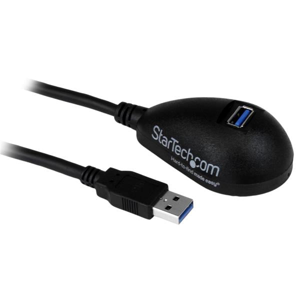 StarTech.com Câble d'extension SuperSpeed USB 3.0 de 1,5m - Rallonge / Prolongateur USB A vers A sur socle - Mâle / Femelle - Noir - Rallonge de câble USB - USB type A (F) pour USB type A (M) - USB 3.0 - 1.5 m - noir - pour P/N: CFASTRWU3, S355BU33ERM, US