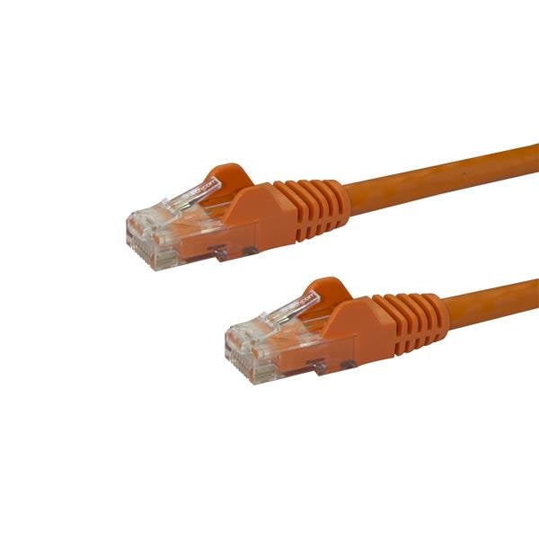 StarTech.com Câble réseau Cat6 Gigabit UTP sans crochet de 2m - Cordon Ethernet RJ45 anti-accroc - Câble patch Mâle / Mâle - Orange - Cordon de raccordement - RJ-45 (M) pour RJ-45 (M) - 2 m - UTP - CAT 6 - sans crochet - orange
