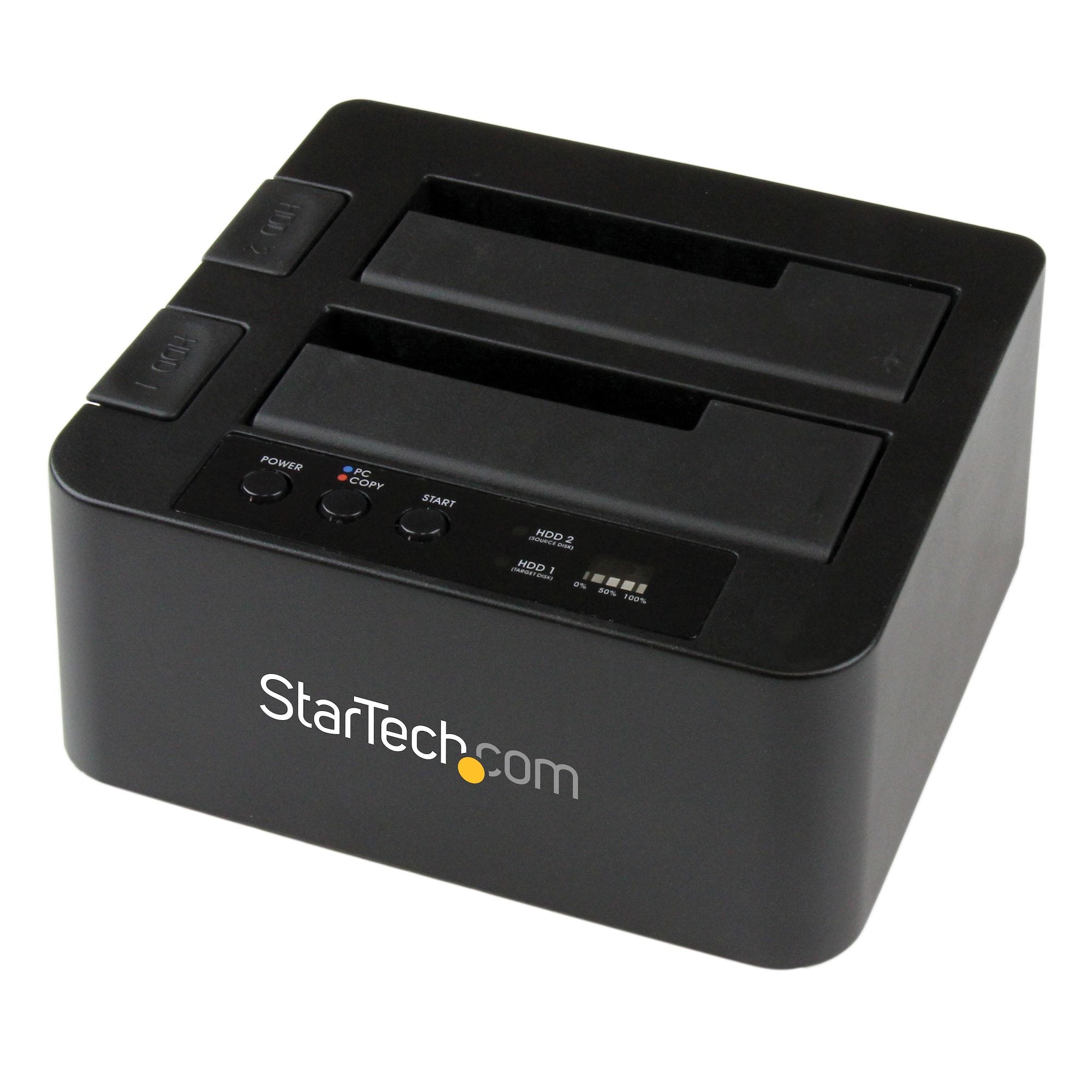 StarTech.com Duplicateur de Disque Dur 2 Baies, Cloneur HDD/SSD Autonome - Contrôleur de stockage - 2.5", 3.5" - SATA 6Gb/s - USB 3.0 - noir - pour P/N: SVA12M5NA