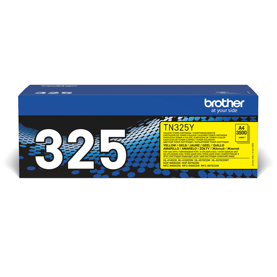 Brother TN325Y - Jaune - original - cartouche de toner - pour Brother DCP-9055, DCP-9270, HL-4140, HL-4150, HL-4570, MFC-9460, MFC-9465, MFC-9970