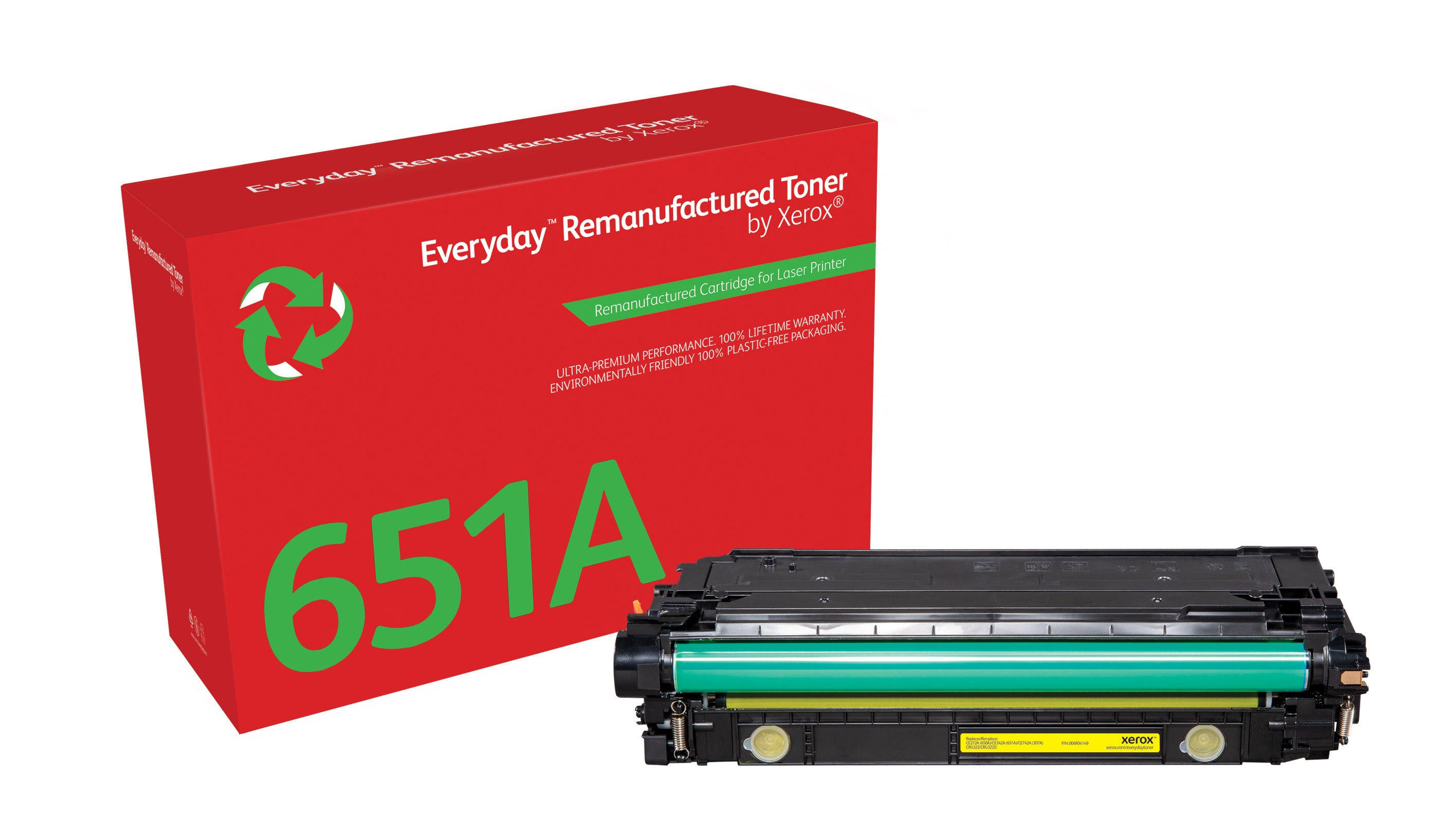 Xerox - Jaune - compatible - cartouche de toner (alternative pour : HP 307A, HP 650A, HP 651A) - pour HP Color LaserJet Enterprise CP5525, M750, MFP M775; Color LaserJet Professional CP5225