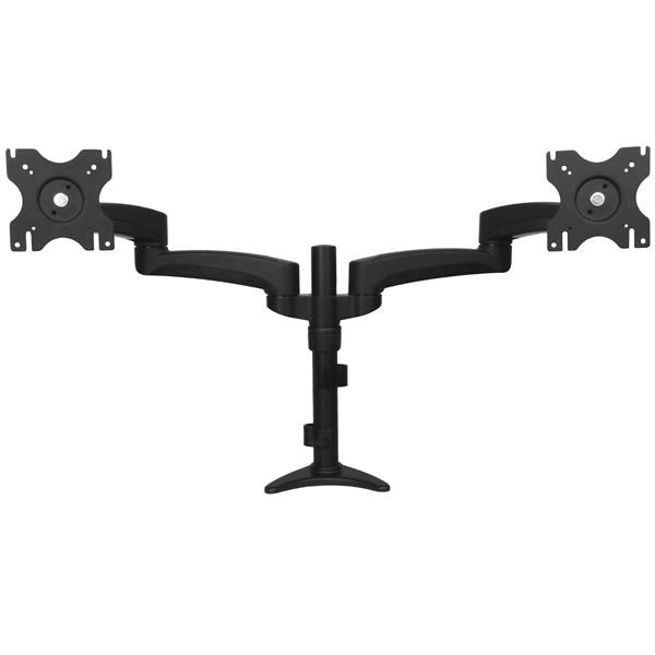 StarTech.com Bras articulé pour 2 moniteurs avec gestion de câbles et hauteur ajustable - Support de bureau double écran LCD / LED - Kit de montage - bras réglable - pour 2 écrans LCD - plastique, acier - noir - Taille d'écran : 12"-24" - montrable sur bu
