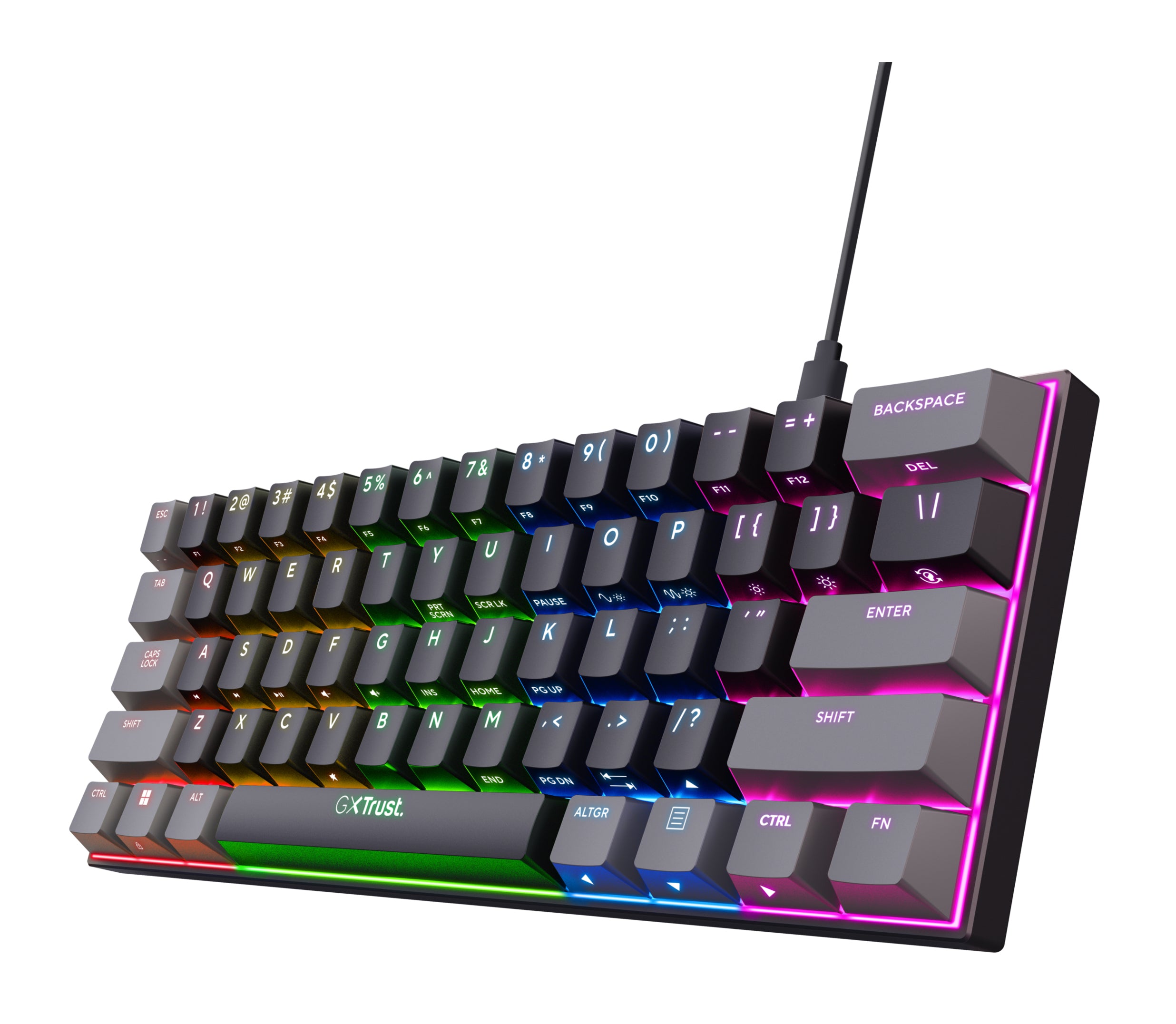 Clavier Gamer Trust GXT 867 Acira 60 Mini RGB (Noir)