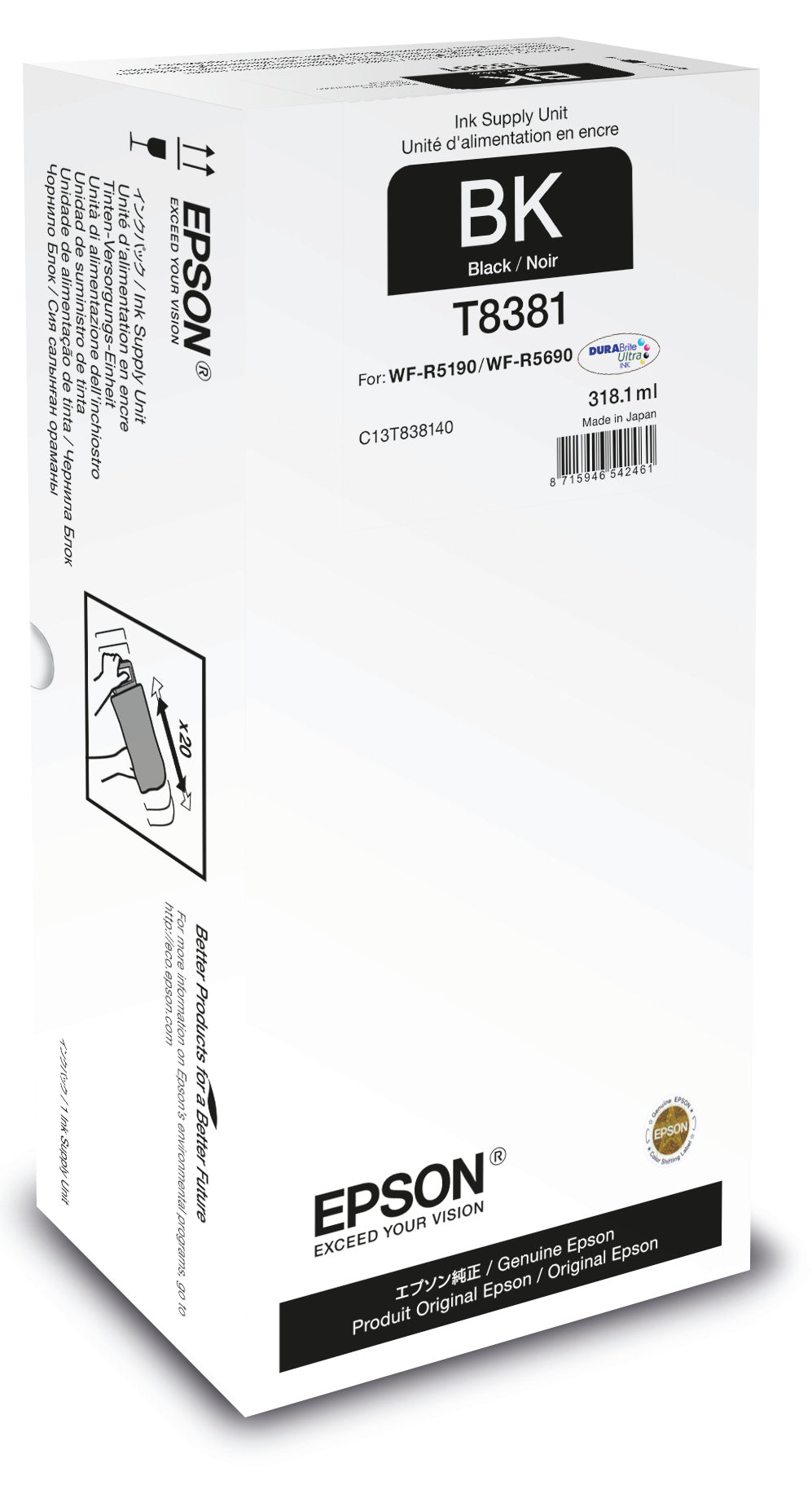 Toner Epson C13T838140 Noir