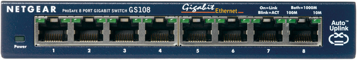 Netgear GS108 Switch Gigabit Ethernet non manageable 8 ports