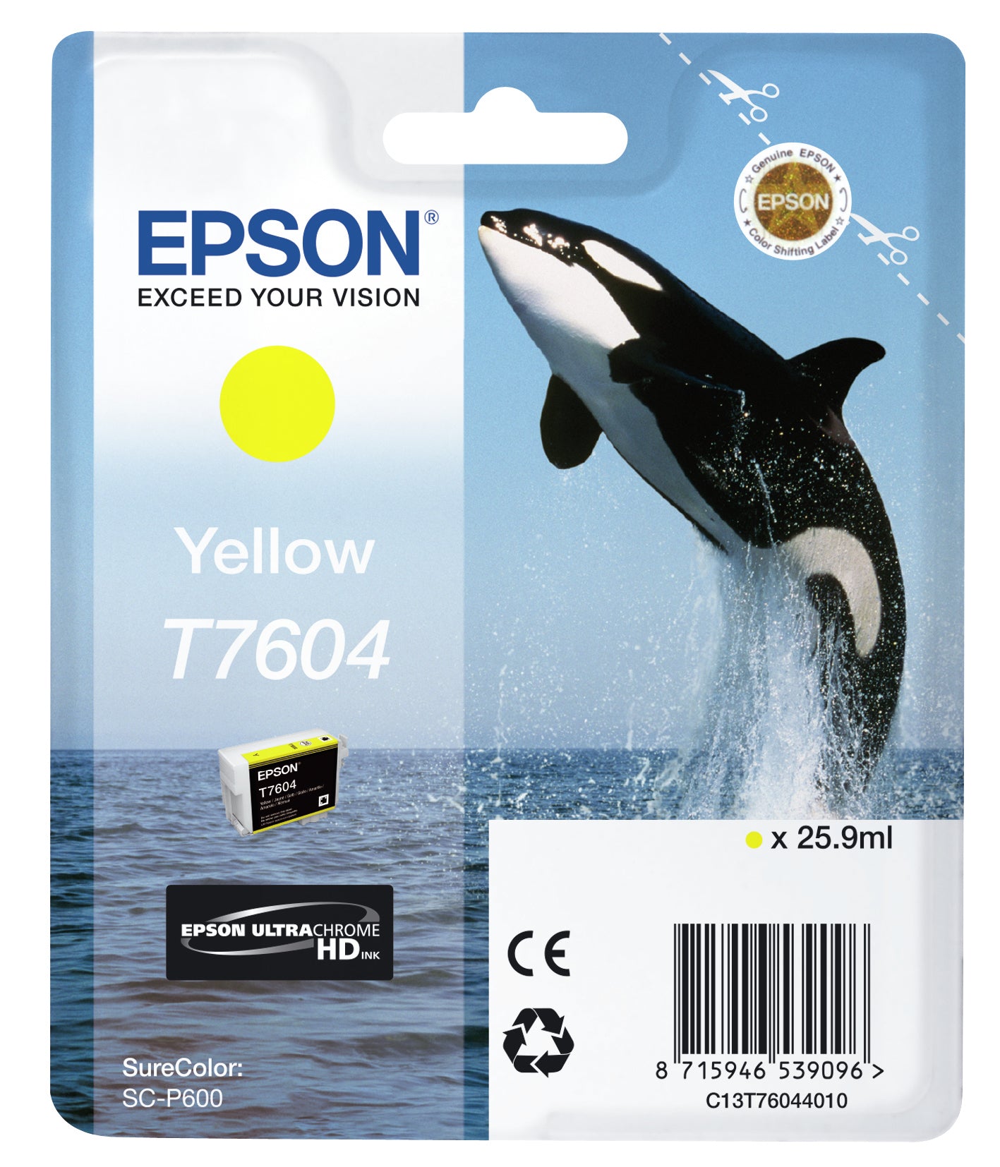 Cartouche d'encre originale Epson T7604 Noir