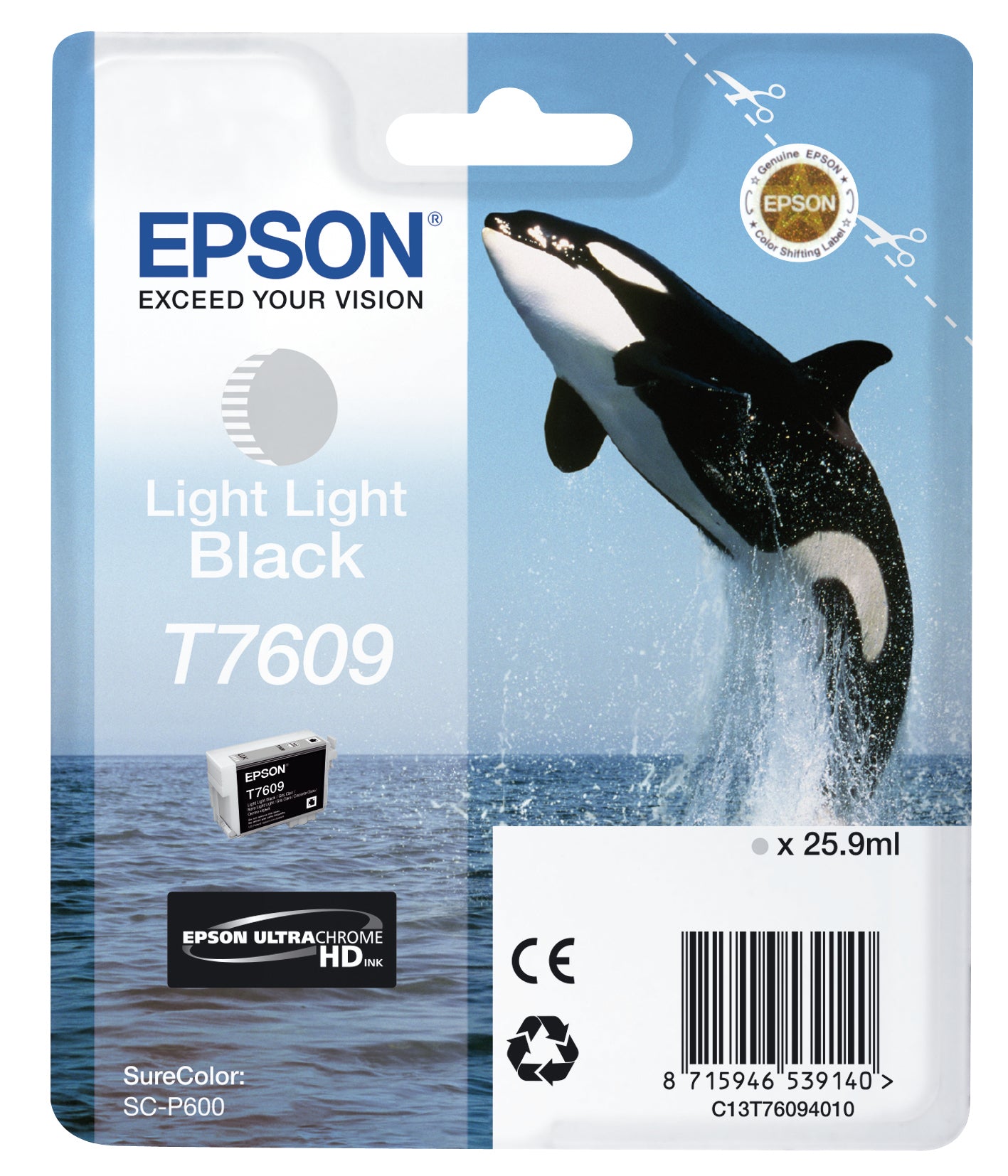 Cartouche d'encre originale Epson C13T76094010 Noir