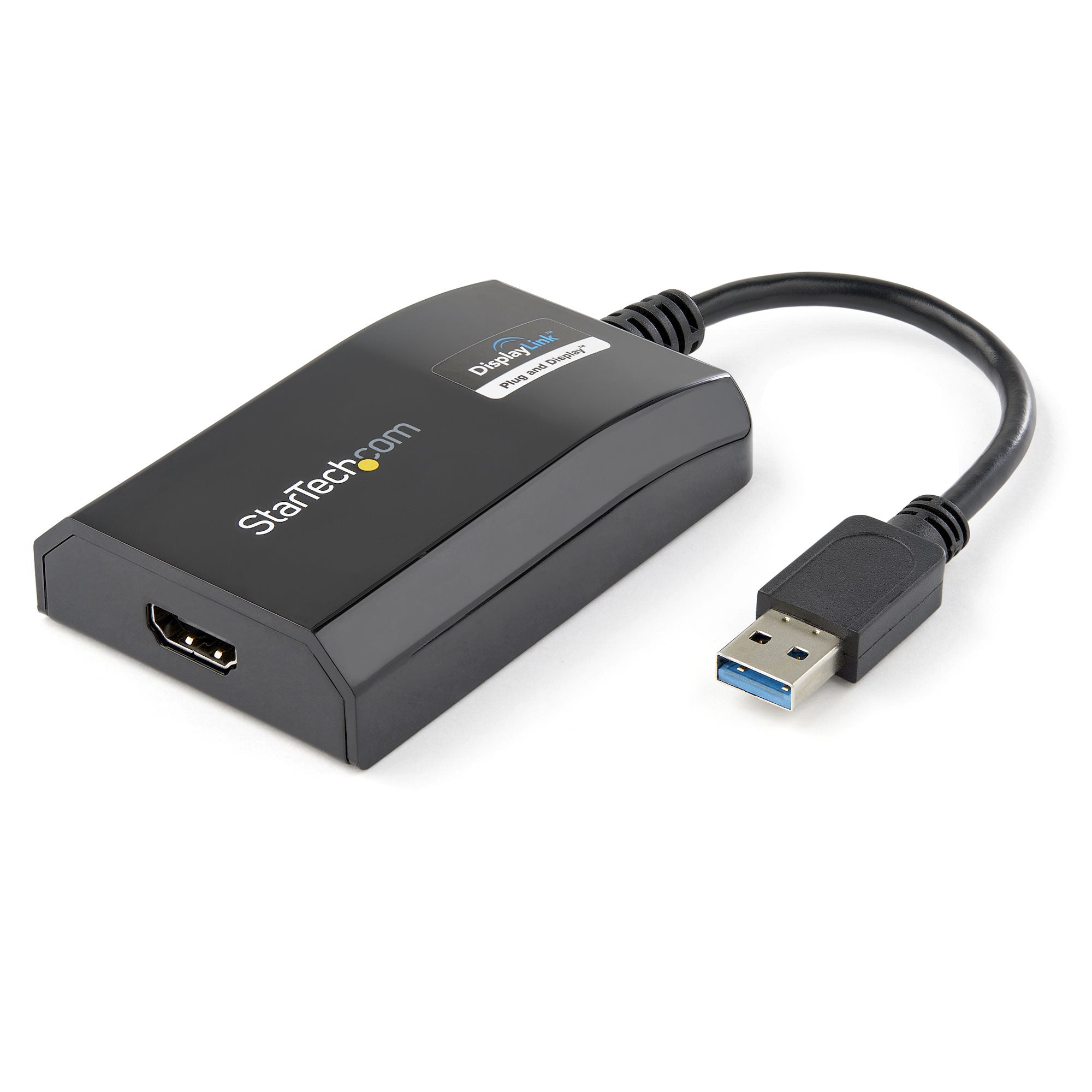 StarTech.com Adaptateur vidéo multi-écrans USB 3.0 vers HDMI pour Mac / PC - Carte graphique externe certifié DisplayLink - HD 1080p - M/F - Câble adaptateur - USB type A mâle pour HDMI femelle - 16 cm - noir - support 1920 x 1200 (WUXGA) - pour P/N: HDDV