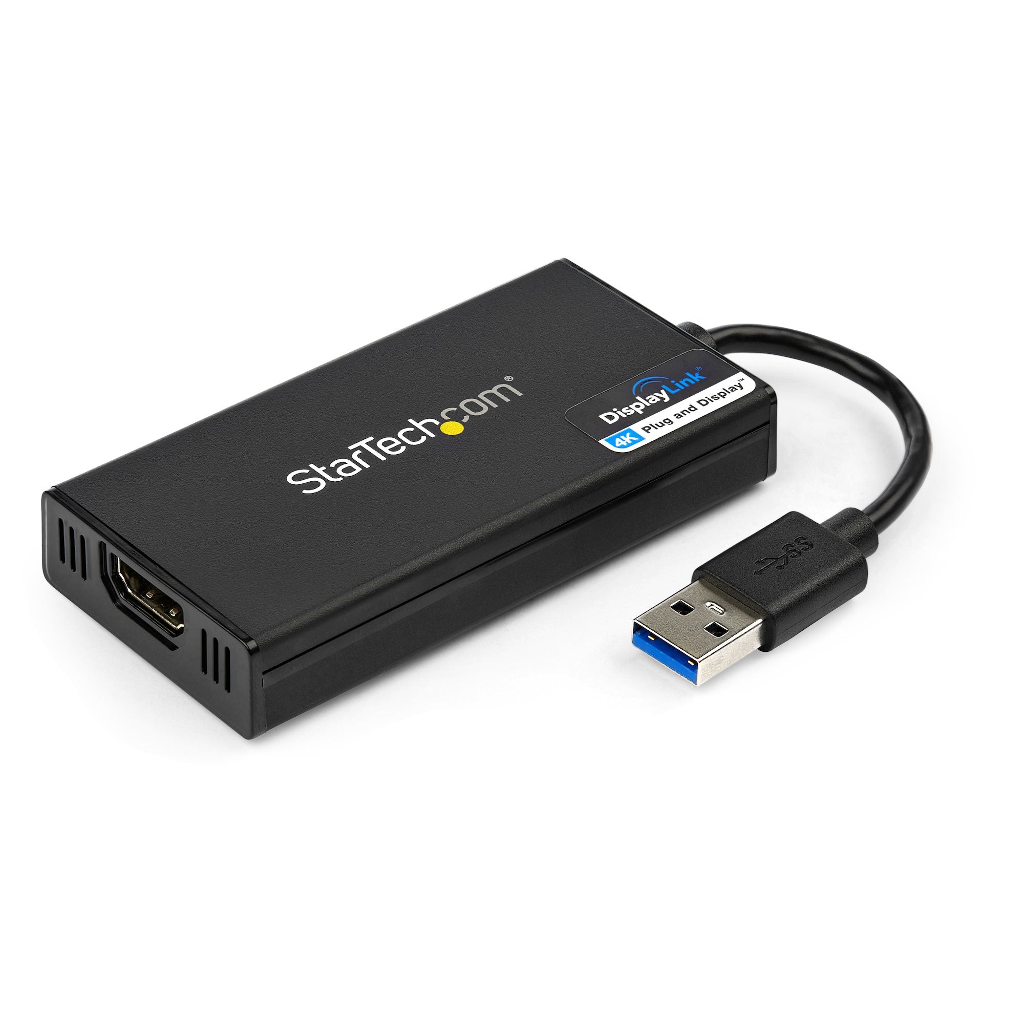 StarTech.com Adaptateur USB 3.0 vers HDMI, 4K 30Hz Ultra HD, certifié DisplayLink, convertisseur d'adaptateur d'affichage USB Type-A vers HDMI pour moniteur, vidéo externe et carte graphique, Mac et Windows - Adaptateur USB vers HDMI (USB32HD4K) - Câble a