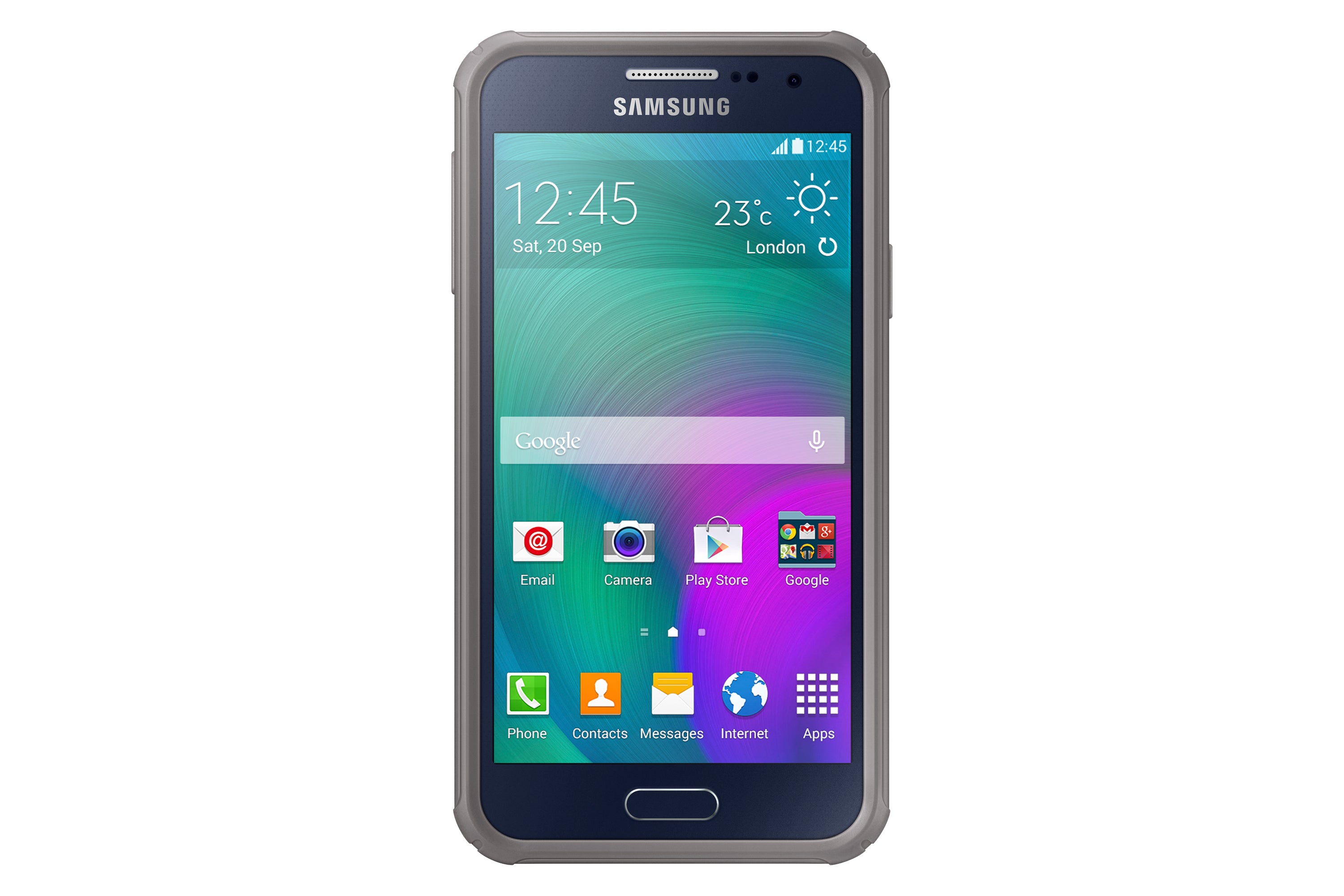 Protection pour téléphone portable Samsung Galaxy A3 Transparent Gris