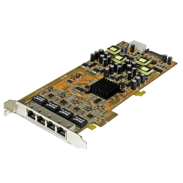 StarTech.com Carte réseau PCIe à 4 ports Gigabit Power over Ethernet - NIC PCI Express PSE / PoE - 1x PCIe - 4x RJ45 PoE - Adaptateur réseau - PCIe x4 - Gigabit Ethernet x 4