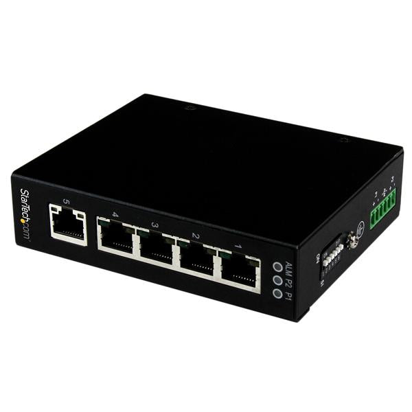 StarTech.com Switch Gigabit Ethernet industriel non géré à 5 ports - Commutateur GbE à montage mural / sur rail DIN - Switch réseau - Commutateur - 5 x 10/100/1000 - fixation murale, de bureau, Montage sur rail DIN - Tension CC