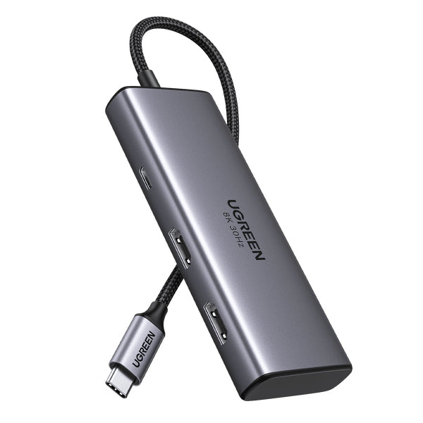 Hub 6 ports USB-C 6 en 1/8K30Hz/100W/Gris