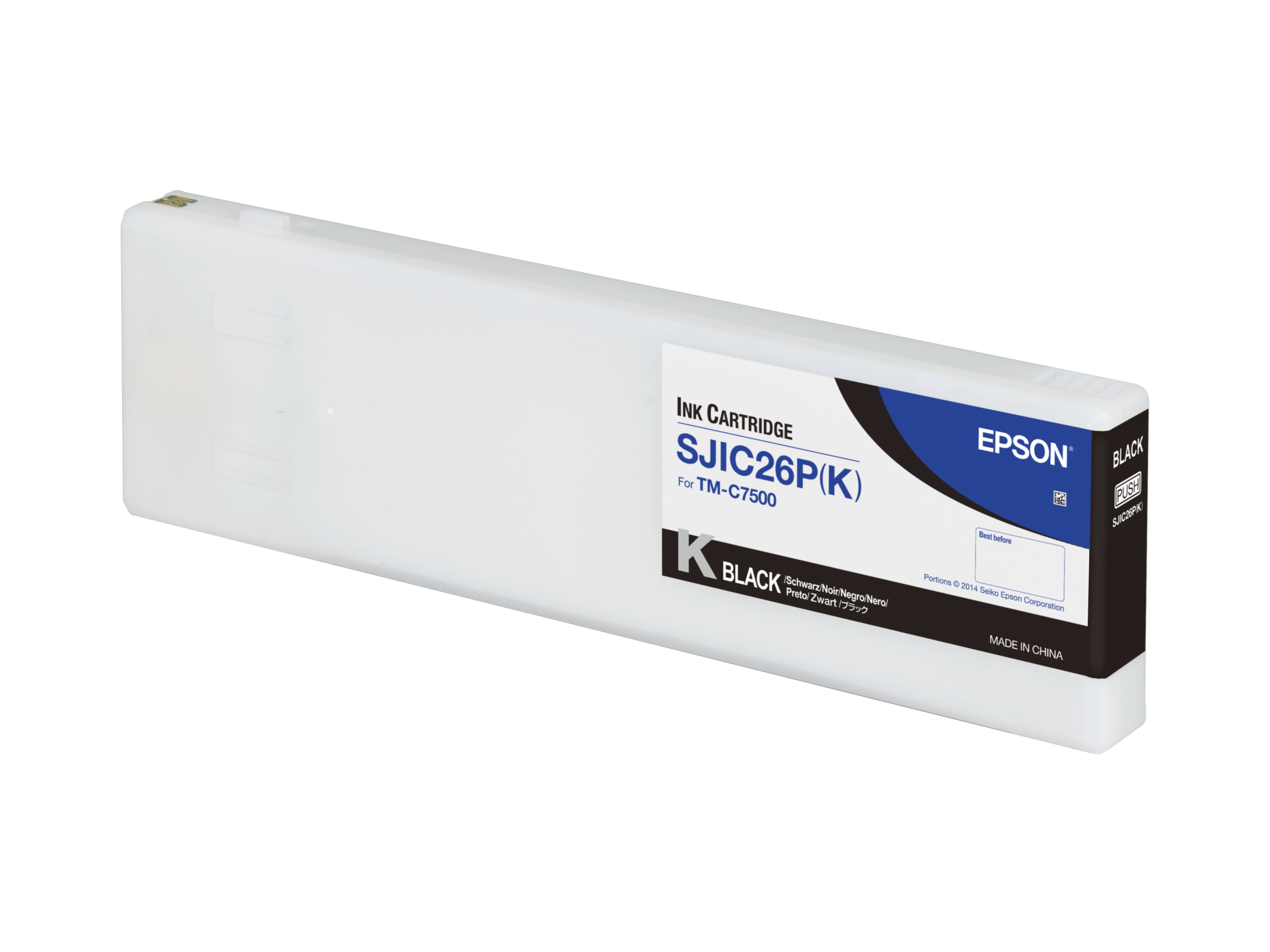 Epson SJIC26P(K) - 295.2 ml - noir - original - cartouche d'encre - pour ColorWorks TM-C7500