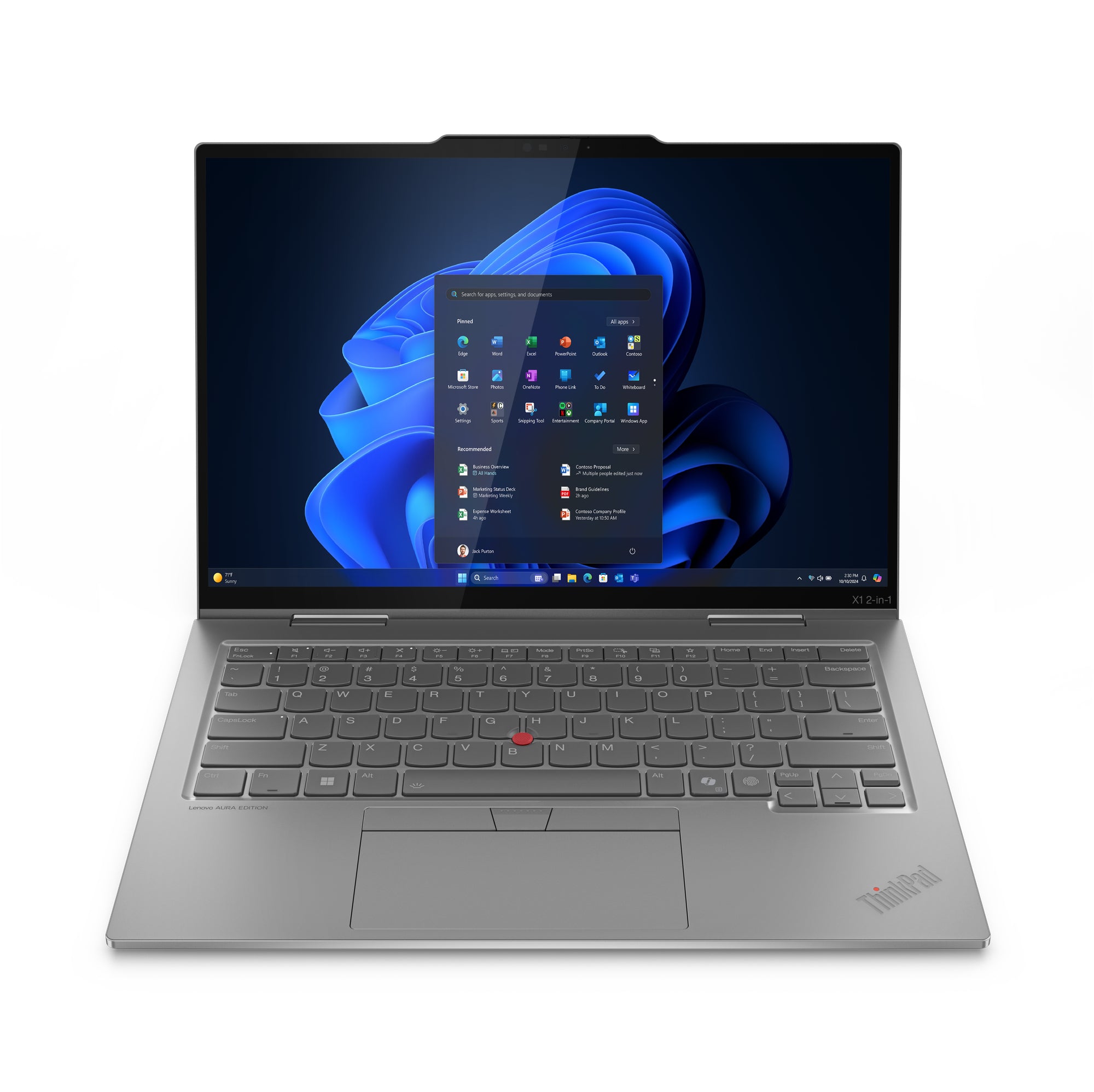 Lenovo ThinkPad X1 2-in-1 Gen 10 21NU - Conception inclinable - Intel Core Ultra 7 - 258V / jusqu'à 4.8 GHz - Evo - Win 11 Pro - Intel Arc Graphics 140V - 32 Go RAM - 1 To SSD TCG Opal Encryption 2, NVMe, Performance - 14" IPS écran tactile 1920 x 1200 - 