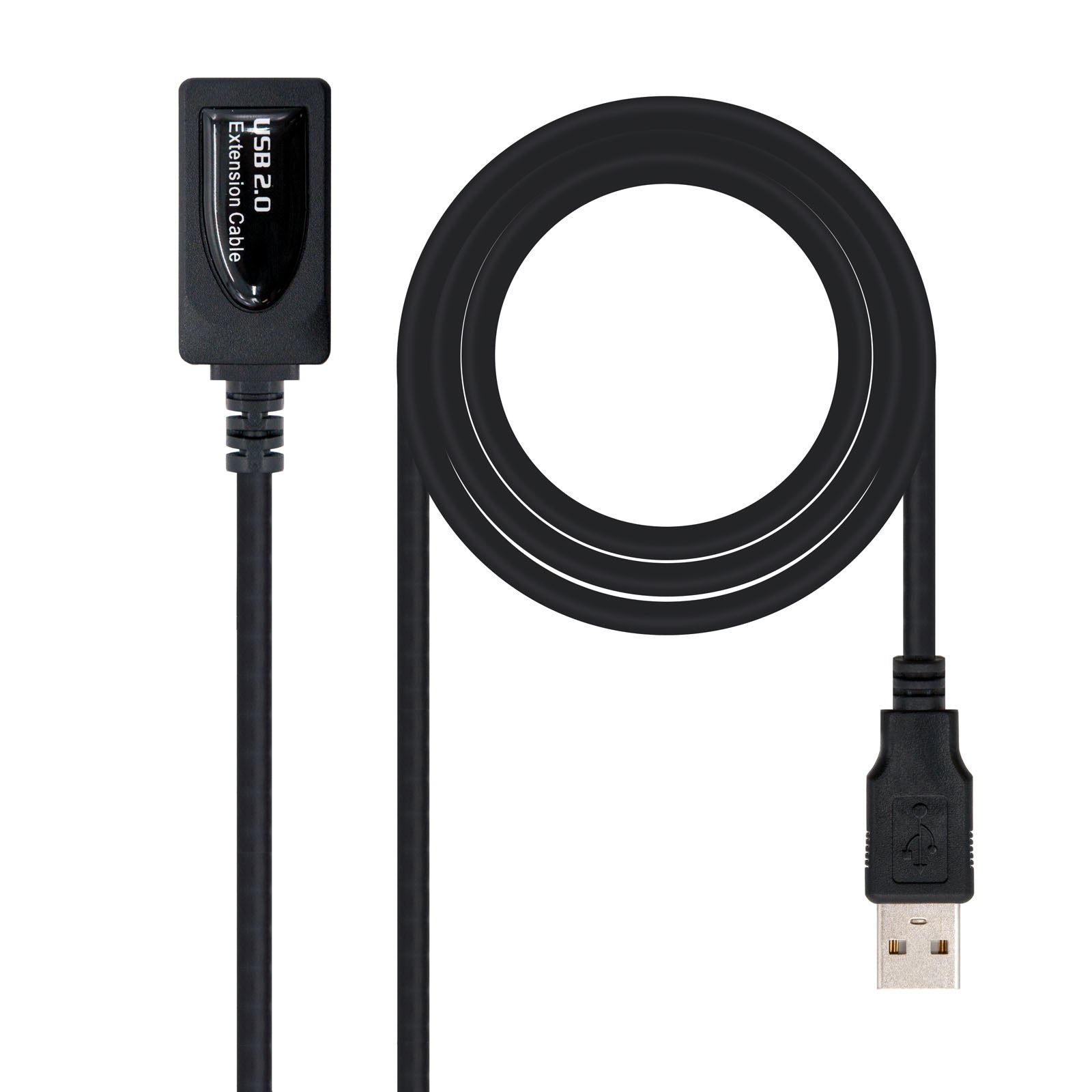 Câble Rallonge à USB NANOCABLE 10.01.0211 Noir 5 m
