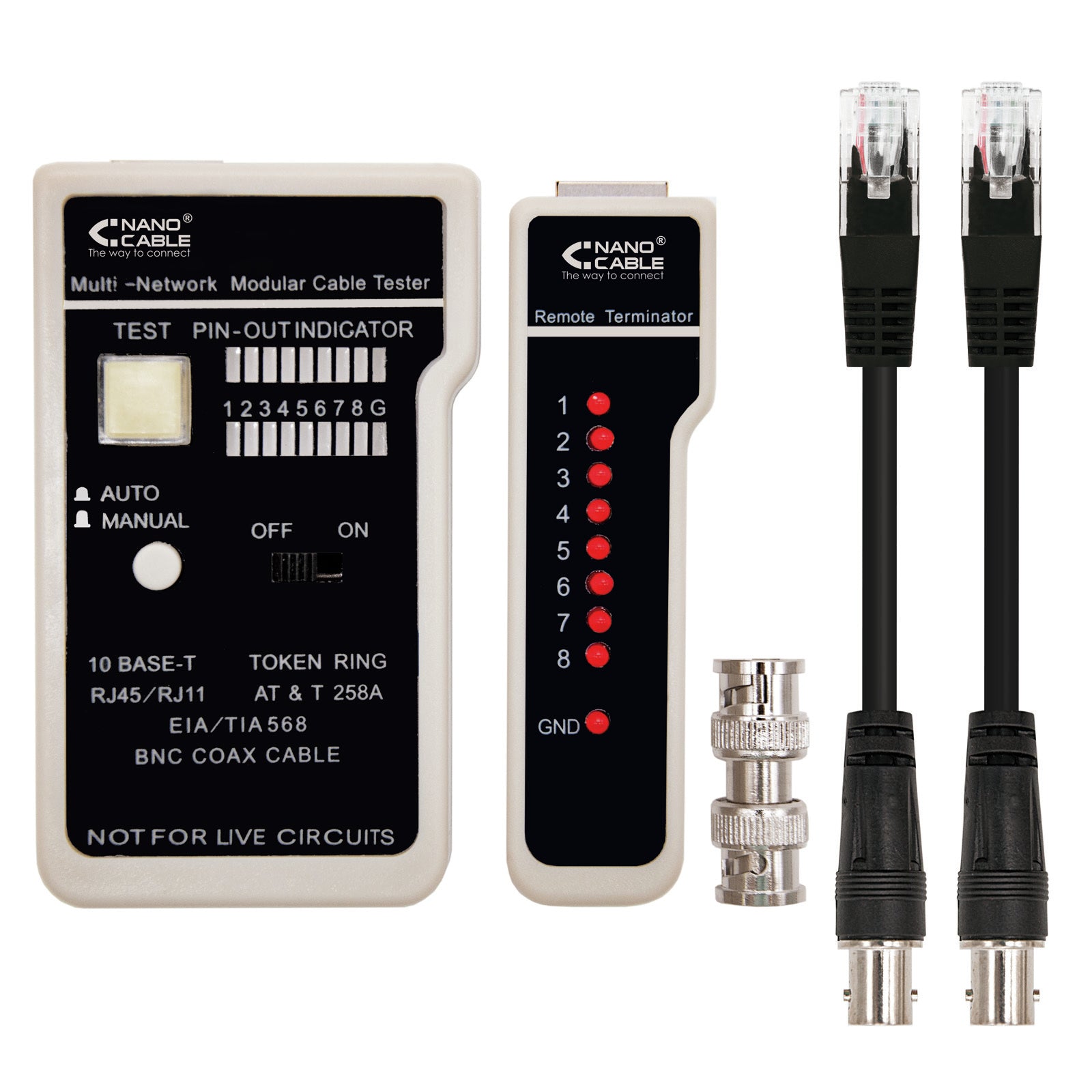 Câble Réseau Rigide UTP 6ème Catégorie RJ11/RJ12/RJ45, coaxial NANOCABLE 10.31.0303