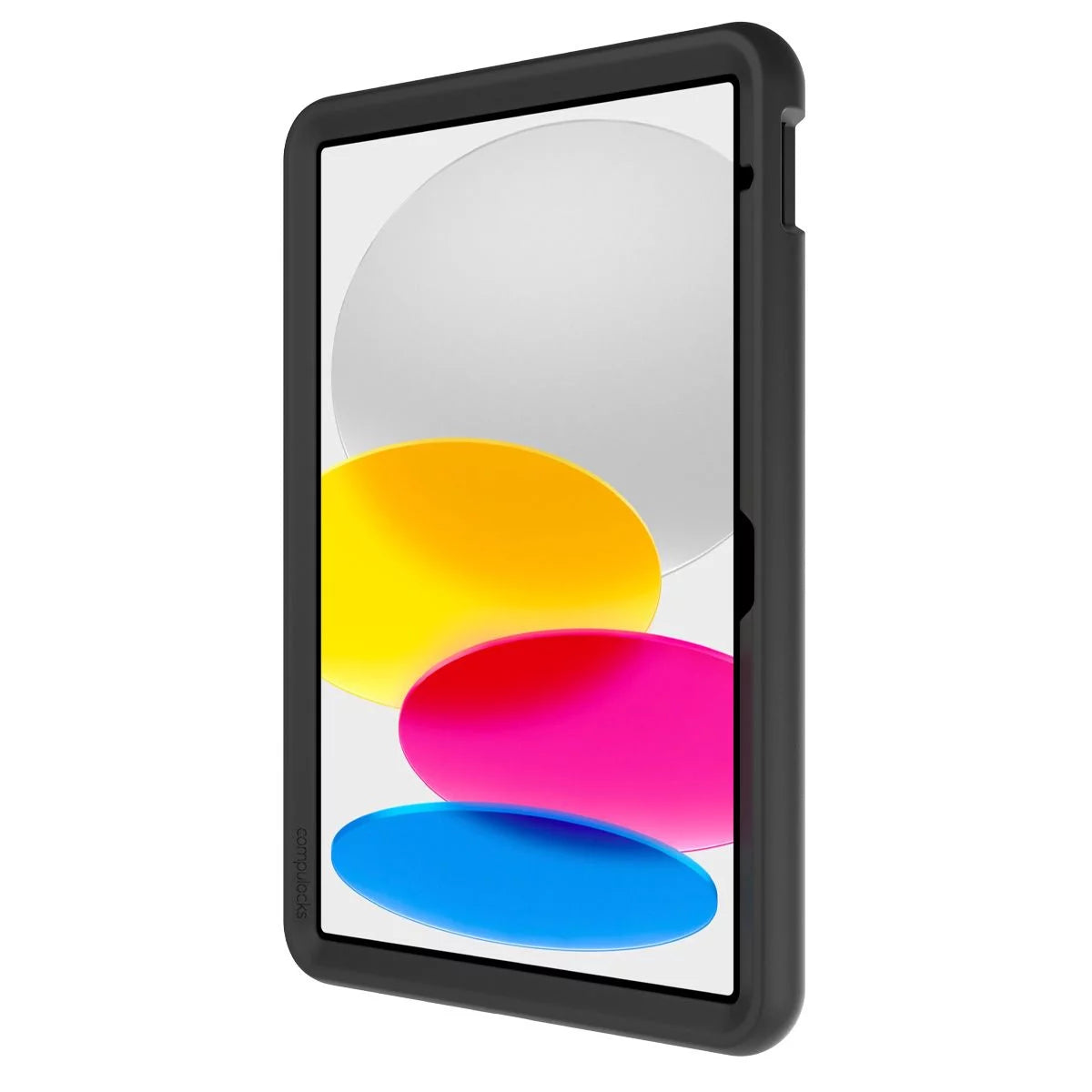 Compulocks Rugged Edge Case for iPad 10th-11th (A16) Gen Black - Coque de protection pour tablette - robuste - bande de protection - silicone - noir - 10.5" - pour Apple 10.9-inch iPad (10ème génération)