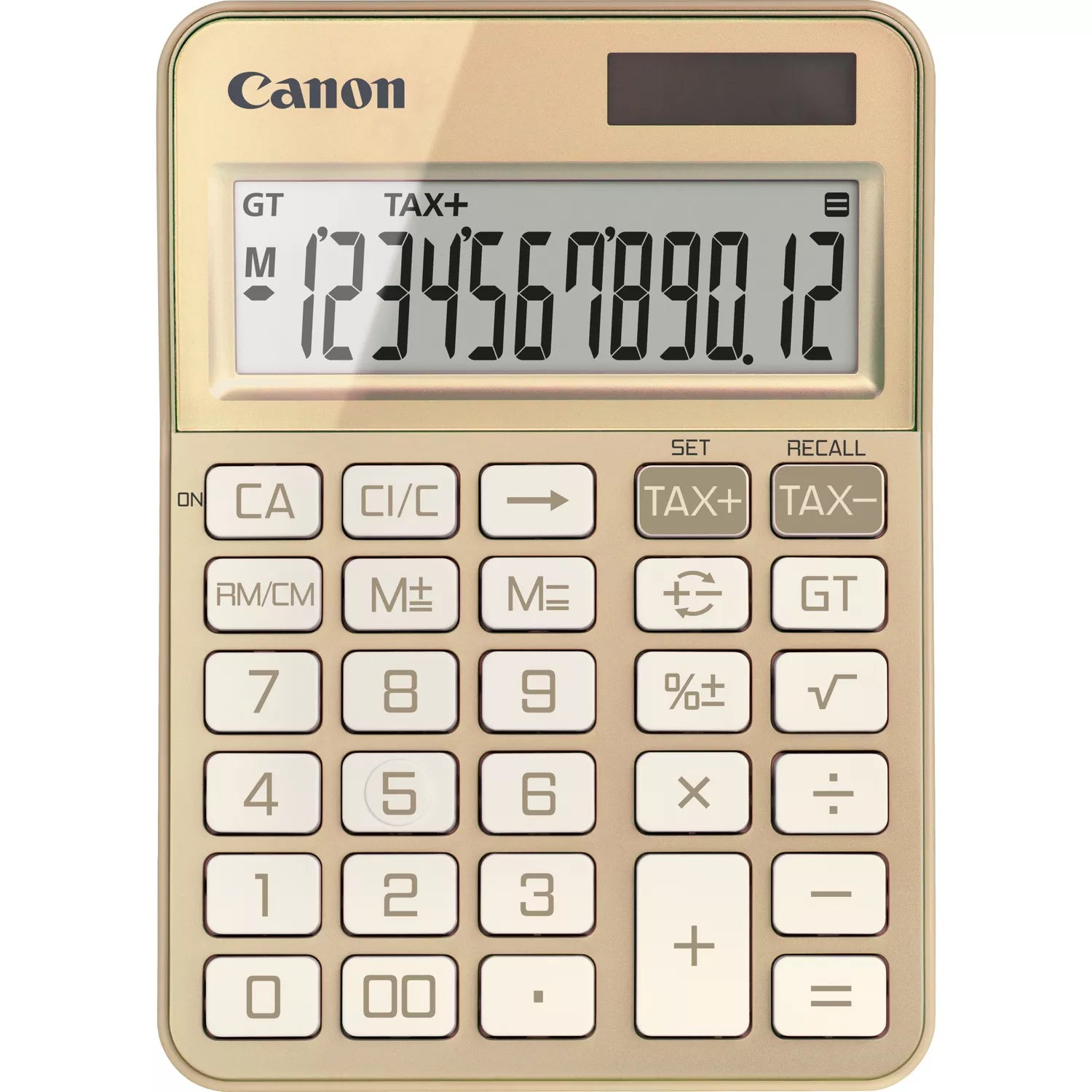 Canon KS-125KB - Calculatrice de bureau - 12 chiffres - panneau solaire, pile - or