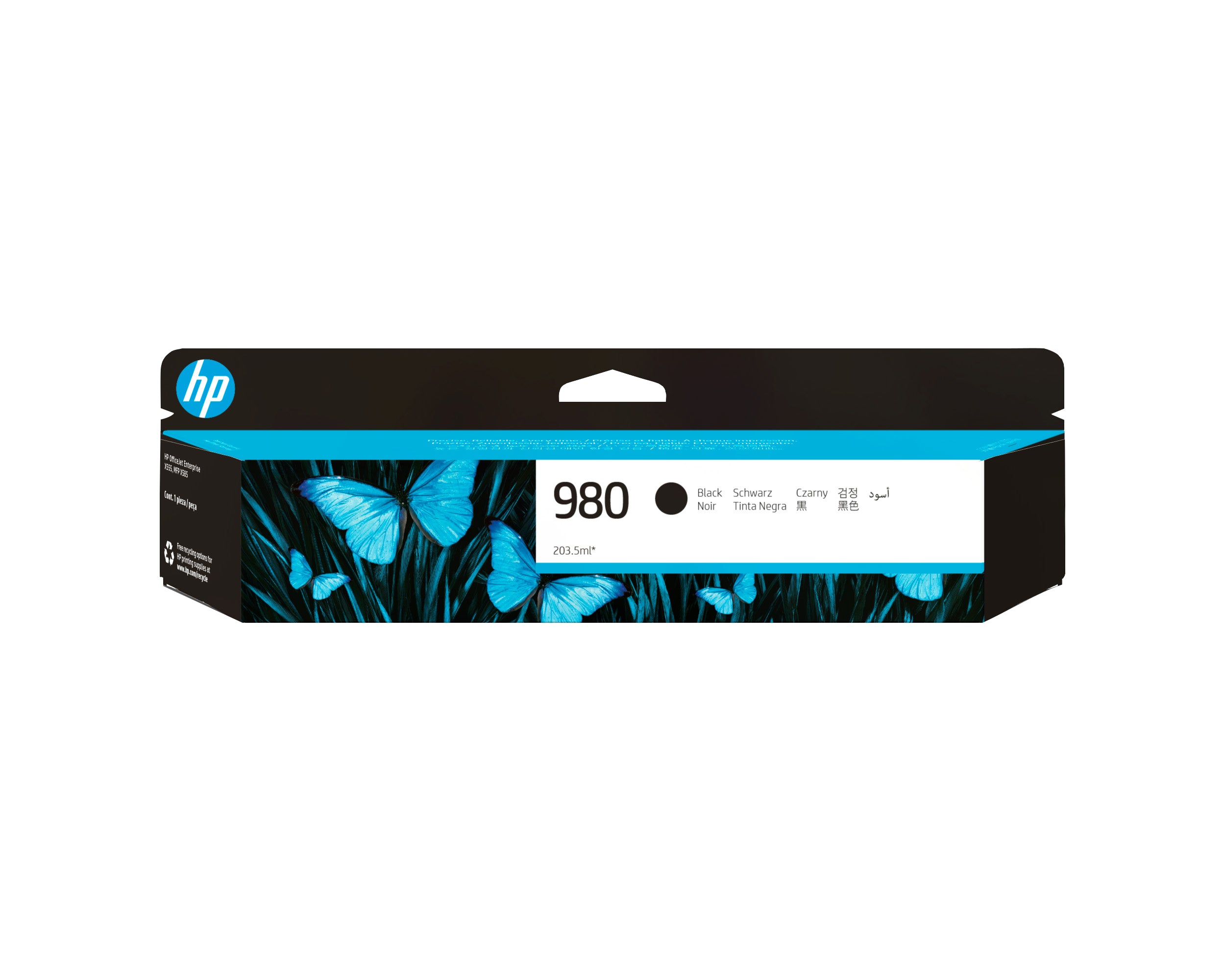 HP 980 - 203.5 ml - noir - original - cartouche d'encre - pour Officejet Enterprise Color MFP X585; Officejet Enterprise Color Flow MFP X585