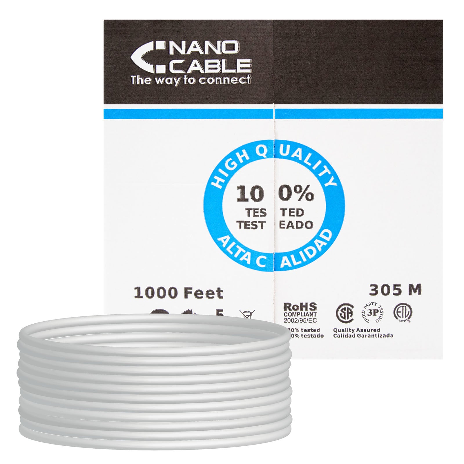 Câble RJ45 Catégorie 6 FTP Rigide NANOCABLE 10.20.0904 305 m