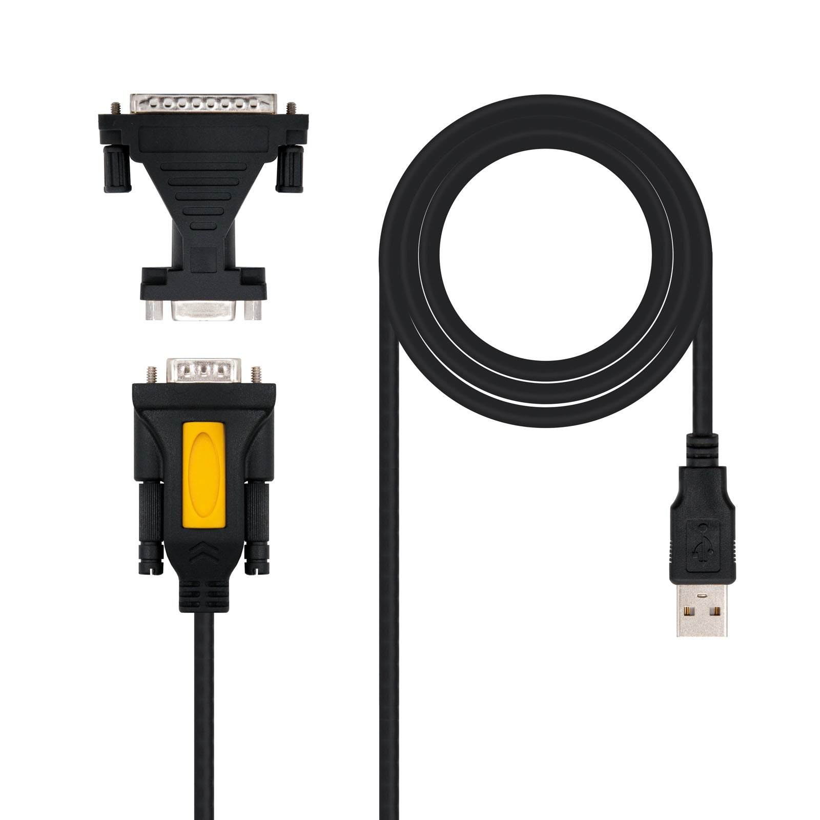 Adaptateur USB vers RS232 NANOCABLE 10.03.2002 1,8 m Noir