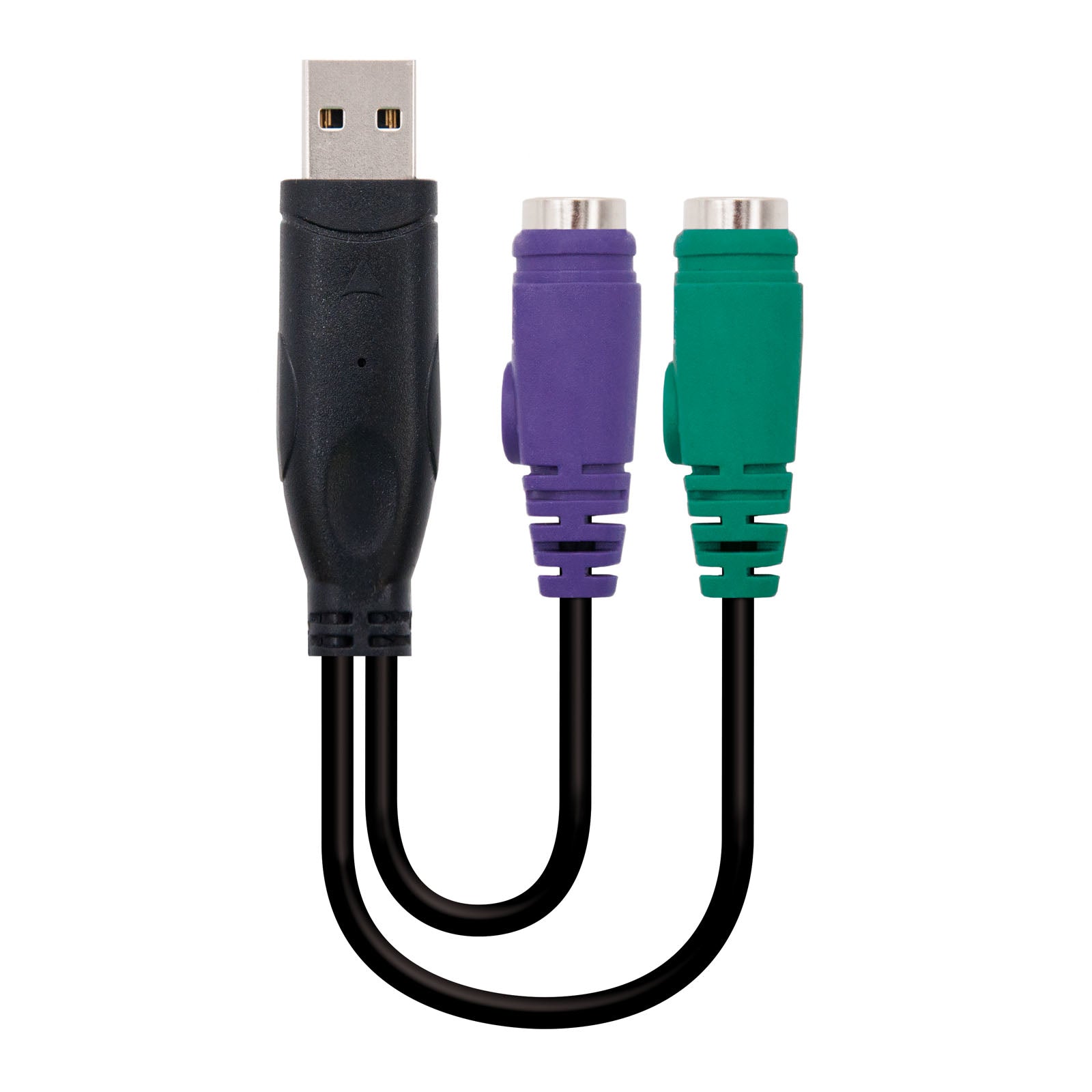 Adaptateur PS/2 vers USB NANOCABLE 10.03.0101 Noir 0,15 m