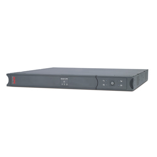 APC Smart-UPS SC 450VA - Onduleur (rack-montable) - CA 230 V - 280 Watt - 450 VA - RS-232 - connecteurs de sortie : 4 - 1U - gris - pour P/N: AR106SH6, AR109SH6, AR112SH6, AR3006, AR3006SP, AR3103, AR3103SP, AR3106, AR3106SP