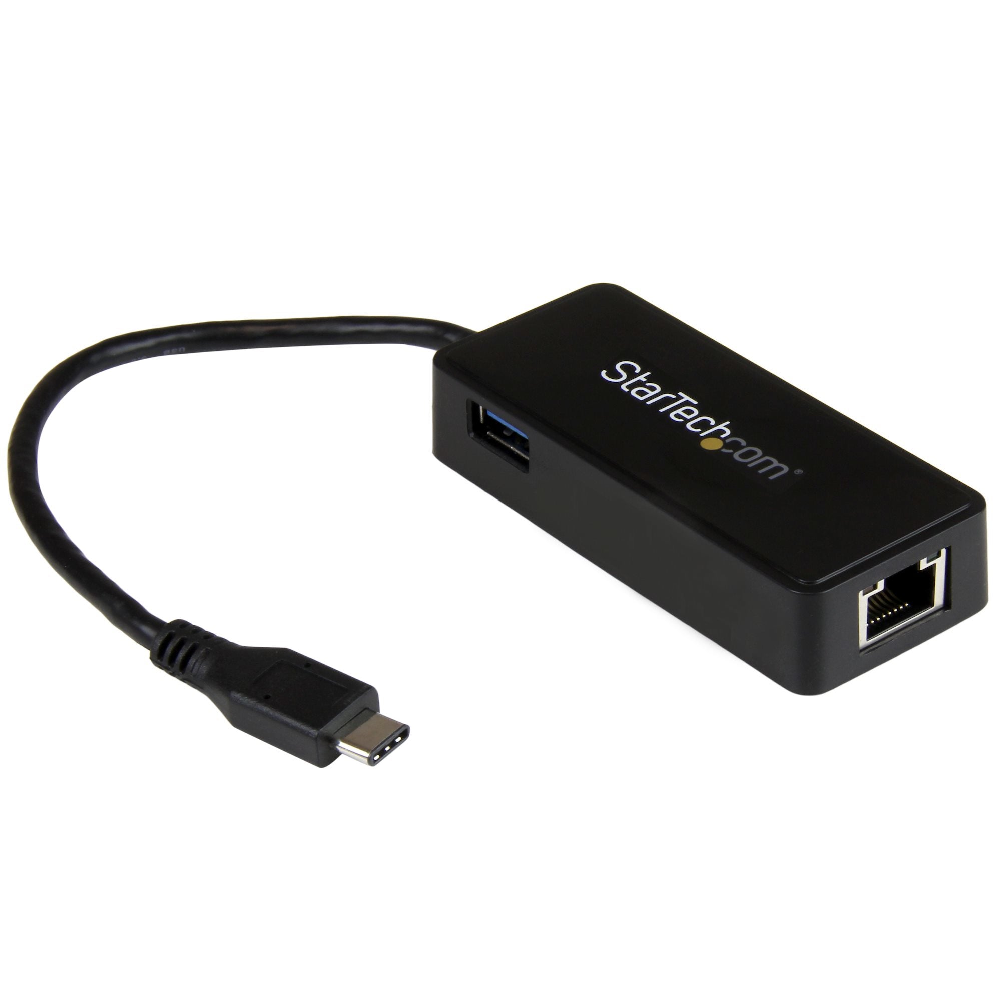 StarTech.com Adaptateur réseau USB-C vers RJ45 Gigabit Ethernet - USB 3.1 - Adaptateur réseau - USB-C - Gigabit Ethernet + USB 3.1 Gen 2 - noir