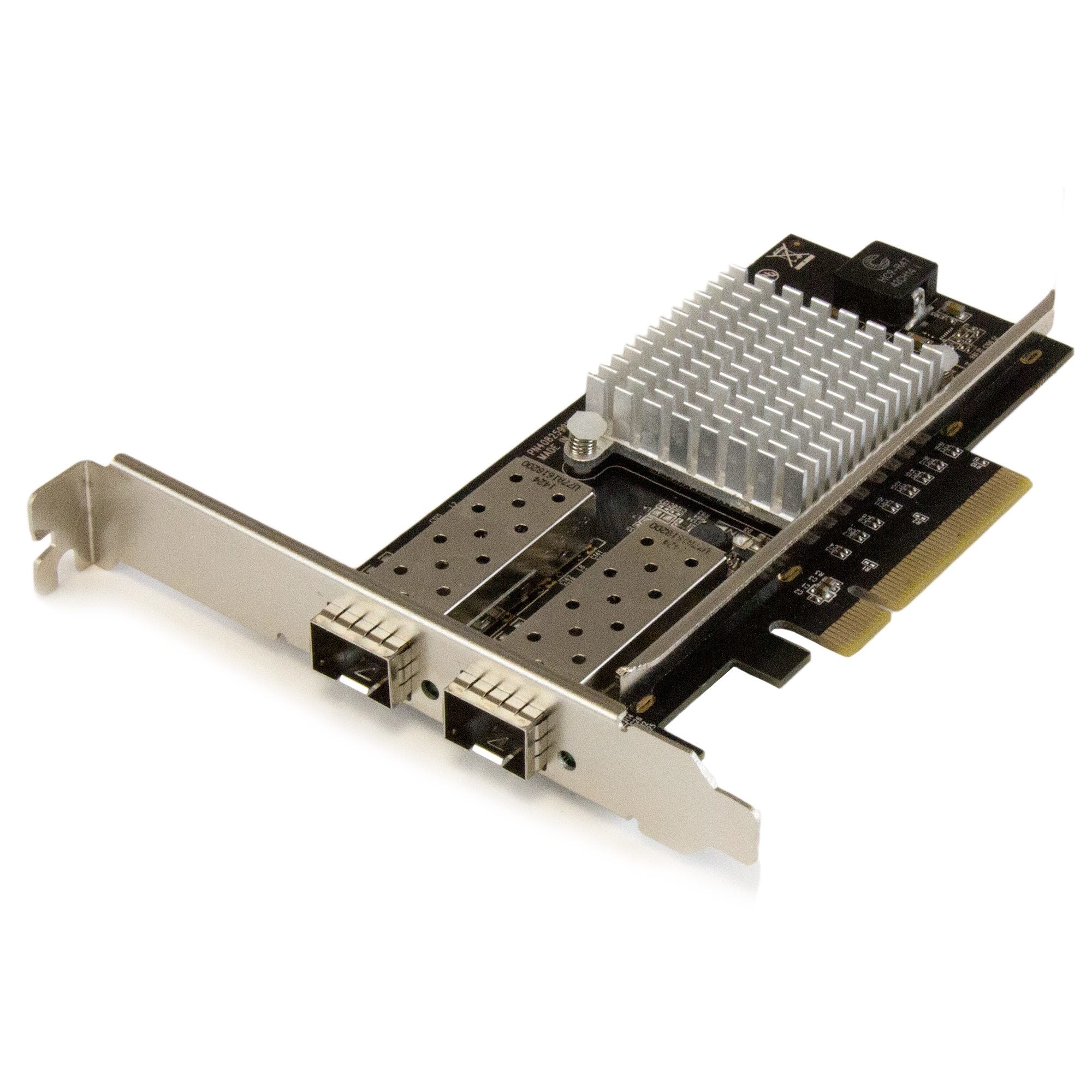 StarTech.com Carte réseau PCIe 2 ports fibre 10 GbE - SFP+ et puce Intel - Adaptateur réseau - PCIe 2.0 x8 profil bas - 10GbE - 10GBase-LR, 10GBase-SR, 10GBase-LRM - noir - pour P/N: BNDTB10GI, BNDTB210GSFP, BNDTB310GNDP, BNDTB410GSFP, BNDTB4M2E1, BNDTBUS